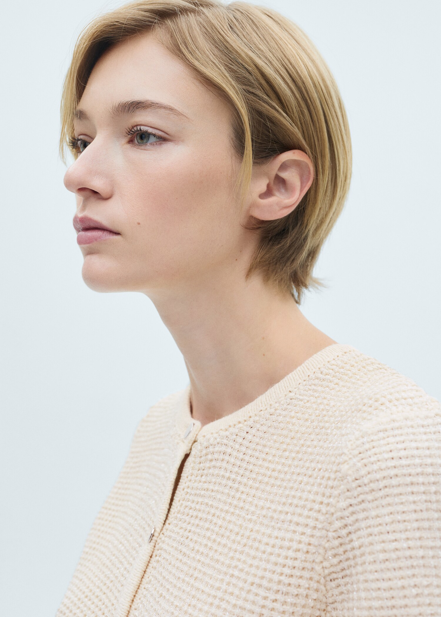Short-sleeved knitted cardigan - Details of the article 1