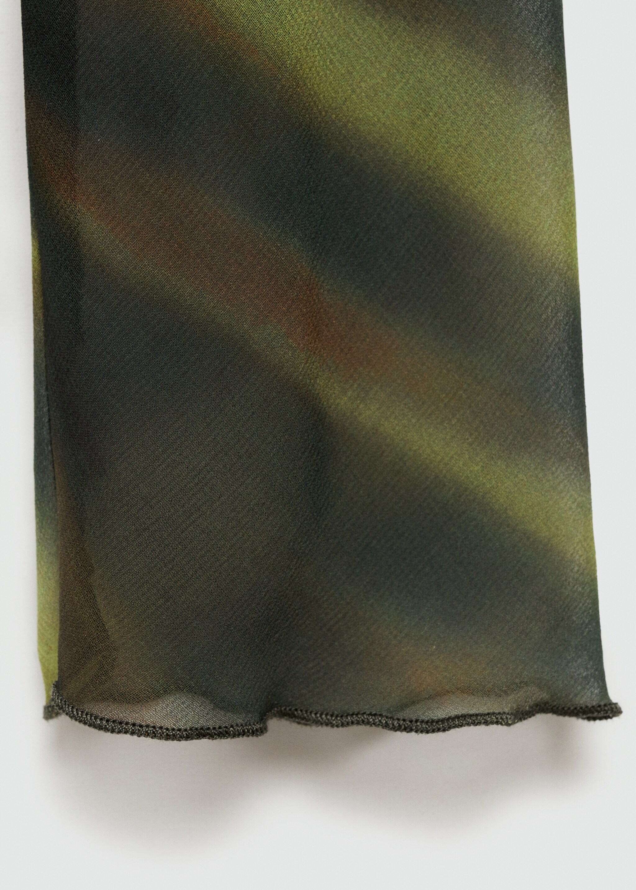 Semi-transparent printed blouse - Details of the article 0, Black. Ref: 77035667-00.