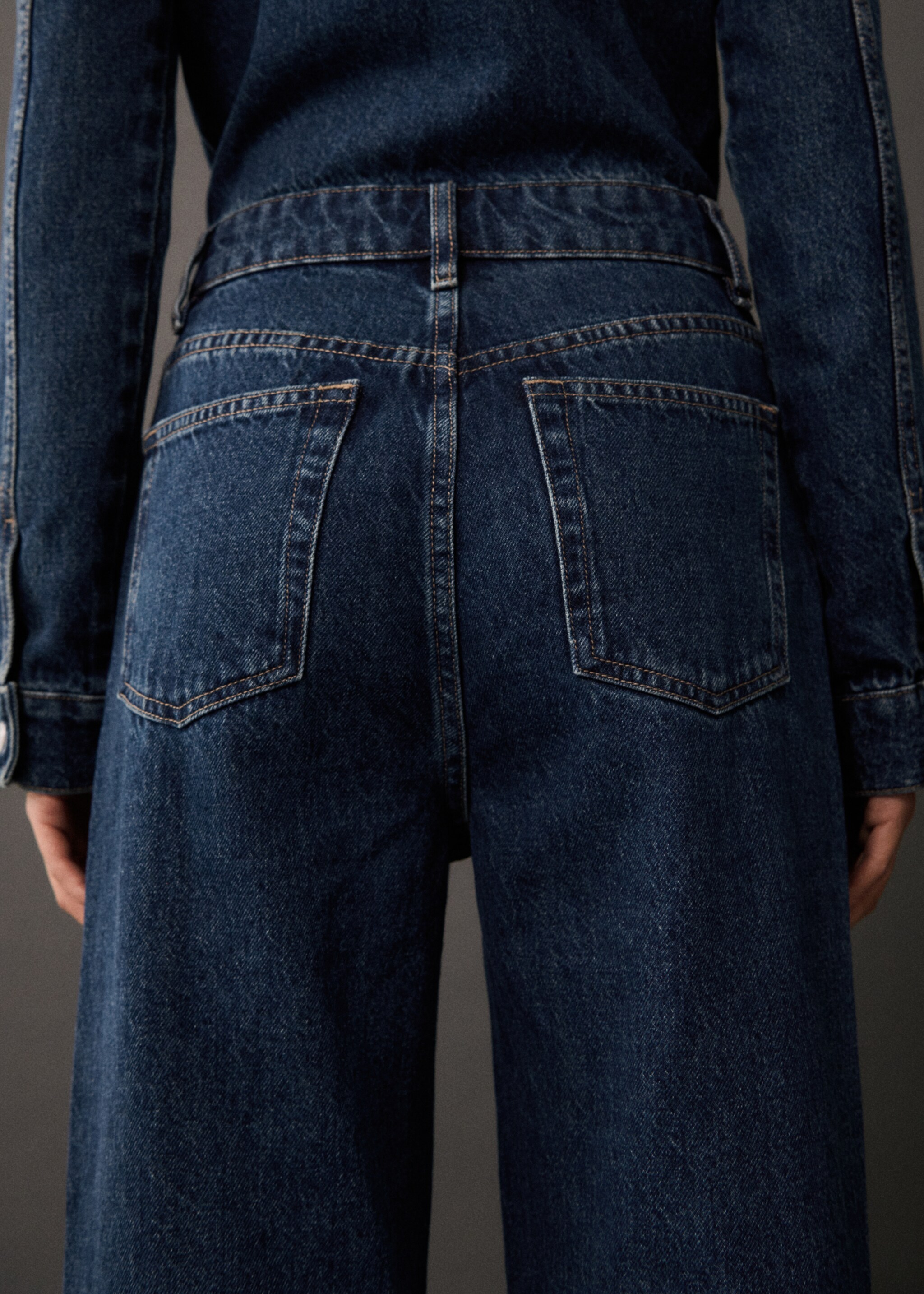Combi-pantalon en jean - Détail de l'article 4, Bleu foncé. Ref: 77035668-00.