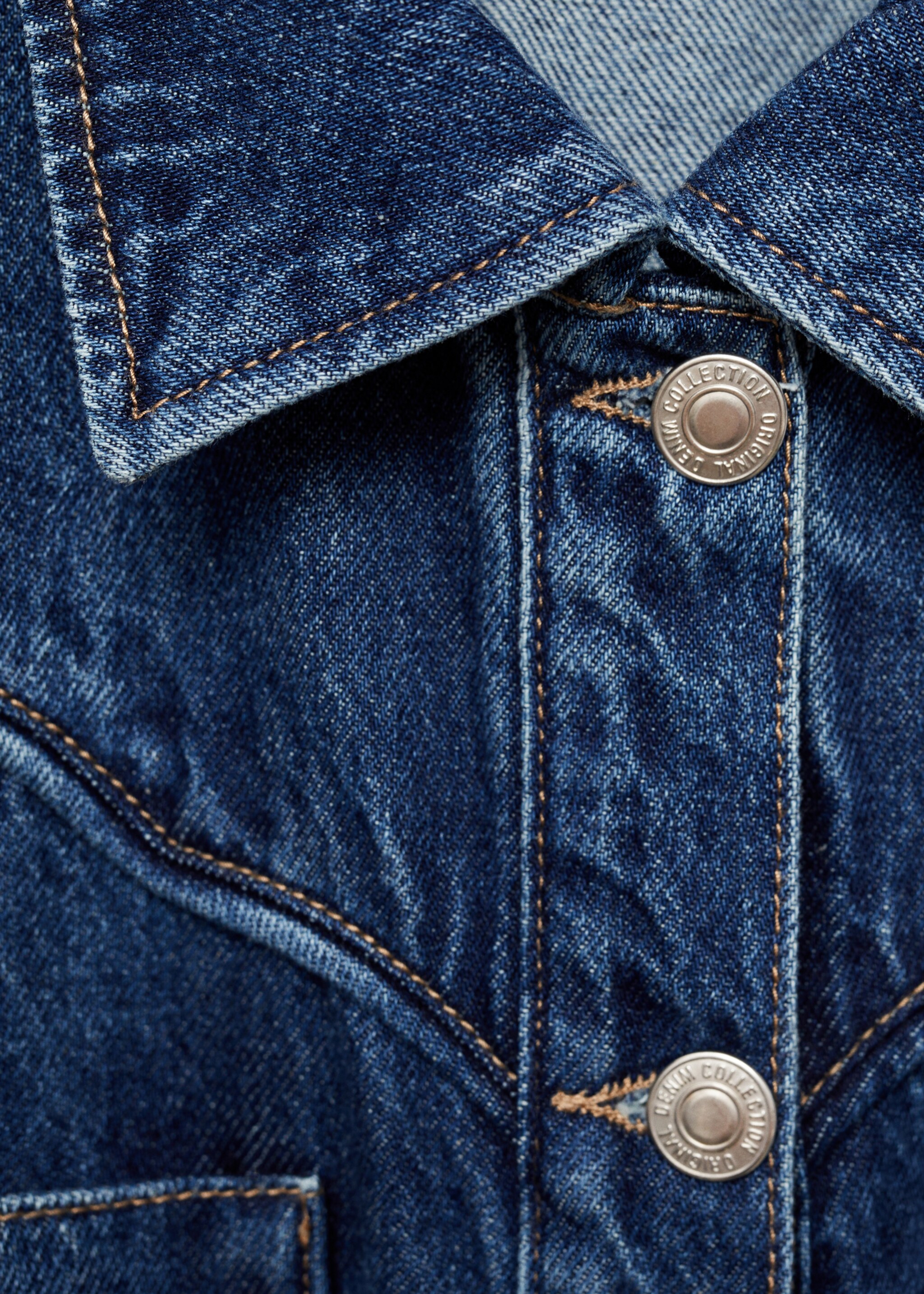 Combi-pantalon en jean - Détail de l'article 8, Bleu foncé. Ref: 77035668-00.