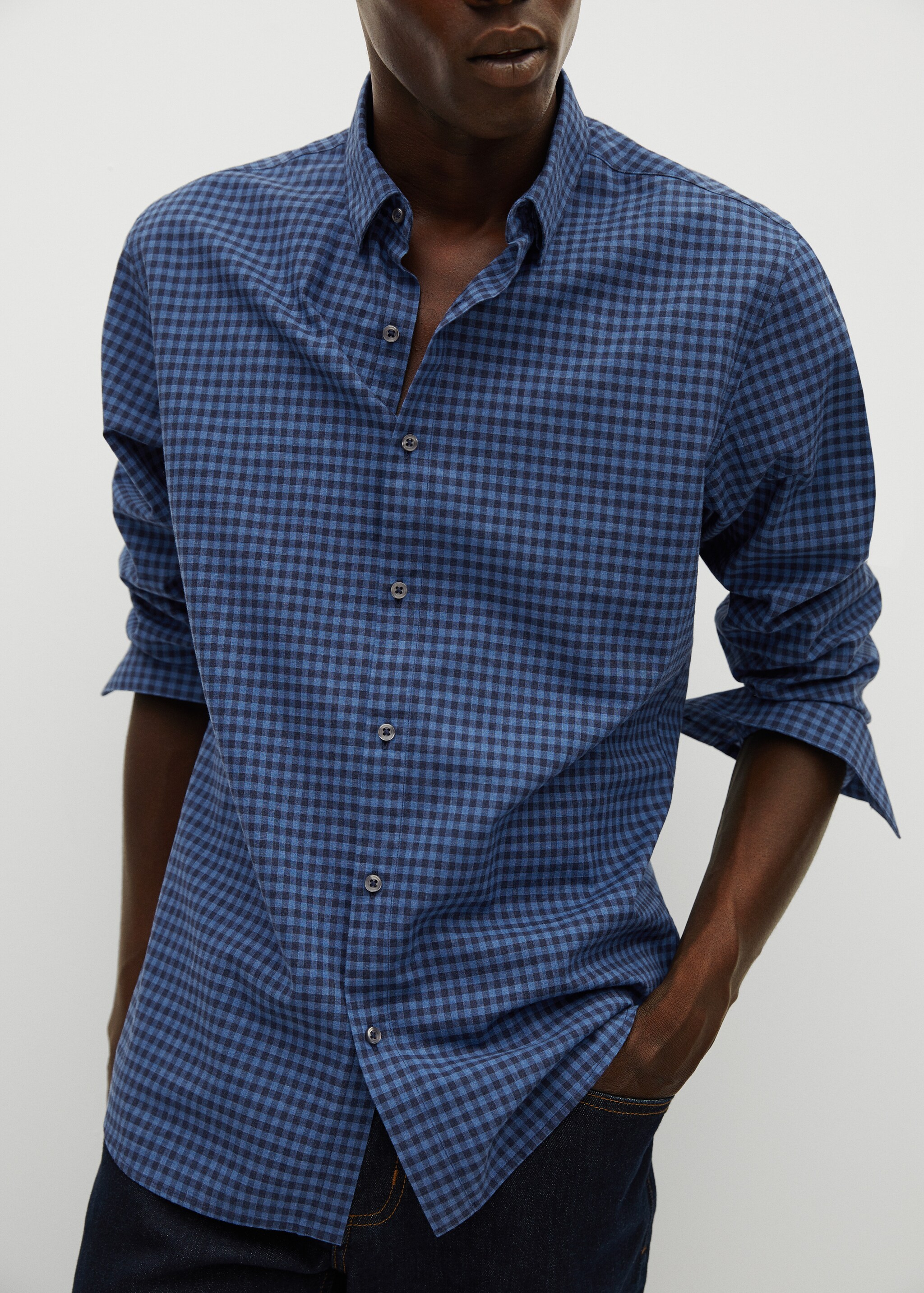 Camisa slim fit cuadro vichy - Detalle del artículo 3