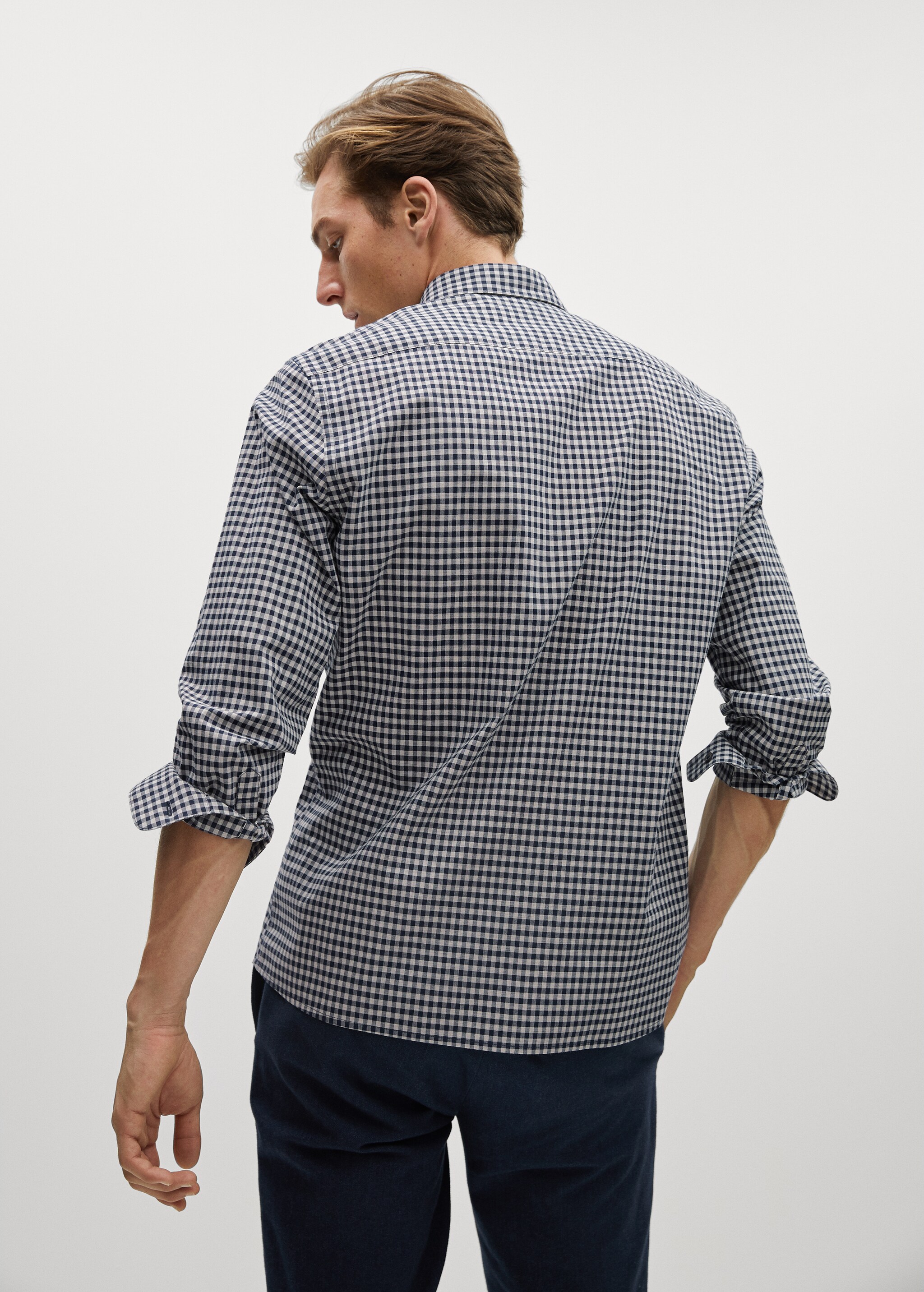 Camisa slim fit cuadro vichy - Reverso del artículo