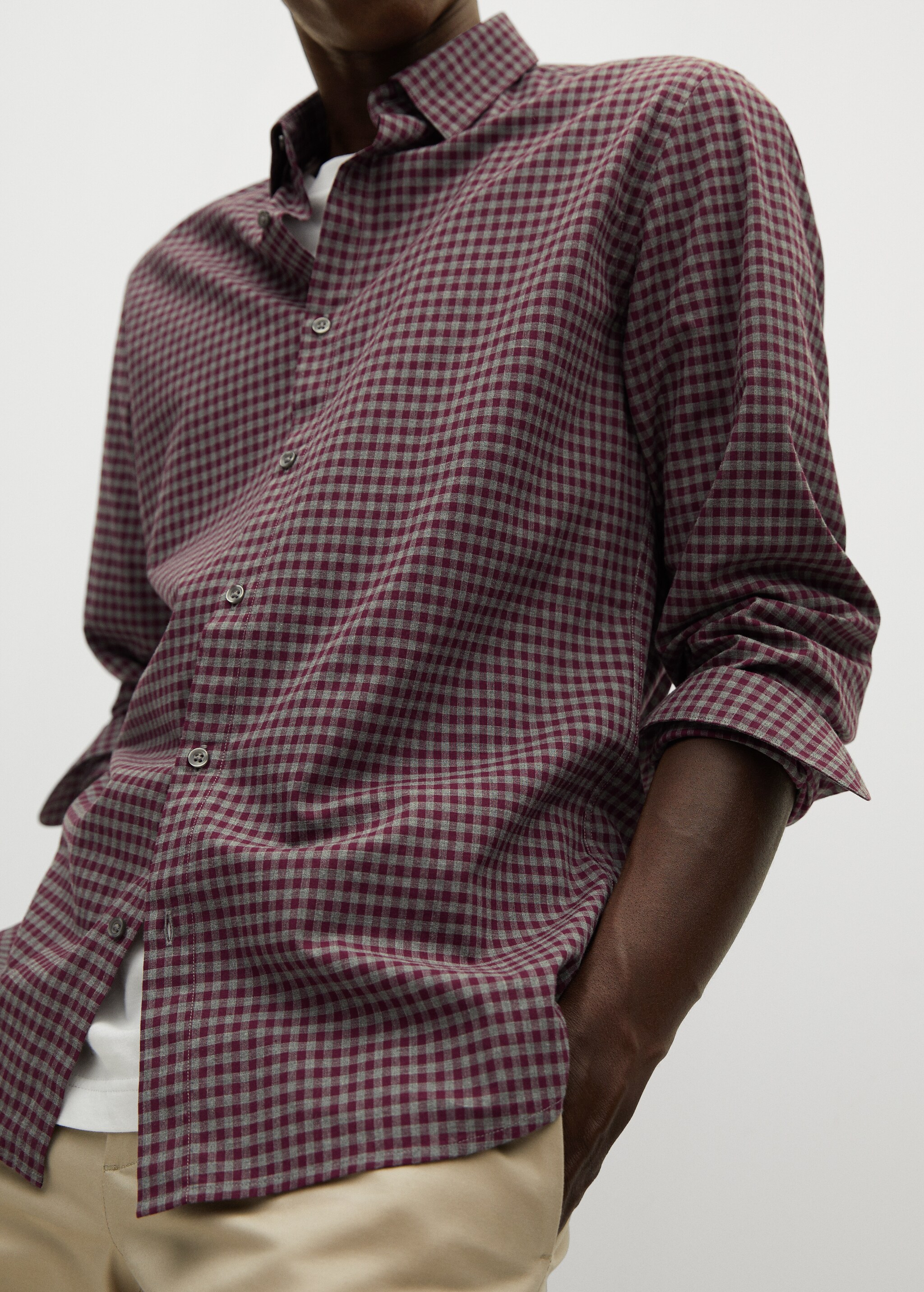 Camisa slim fit cuadro vichy - Detalle del artículo 2