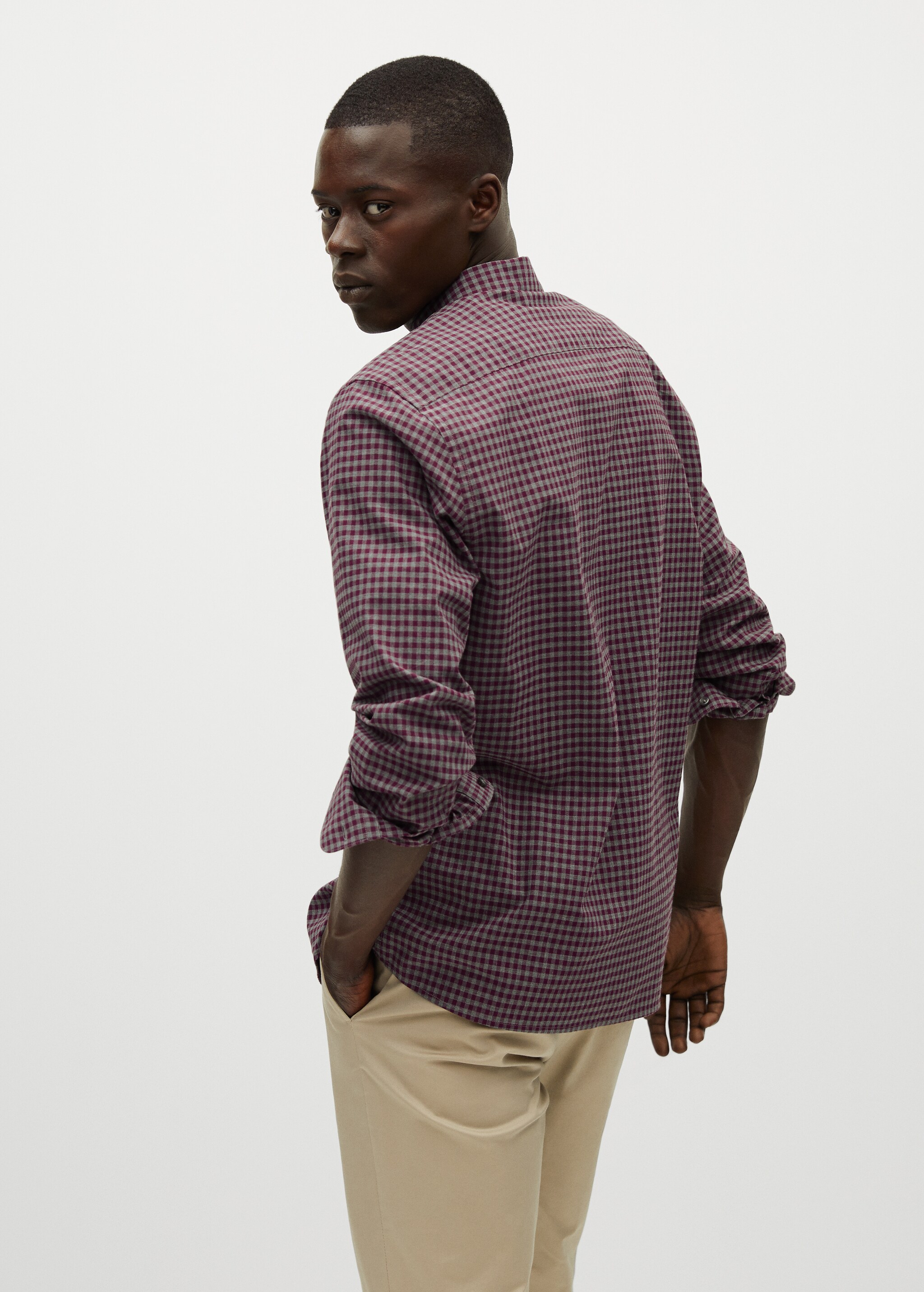 Camisa slim fit cuadro vichy - Reverso del artículo