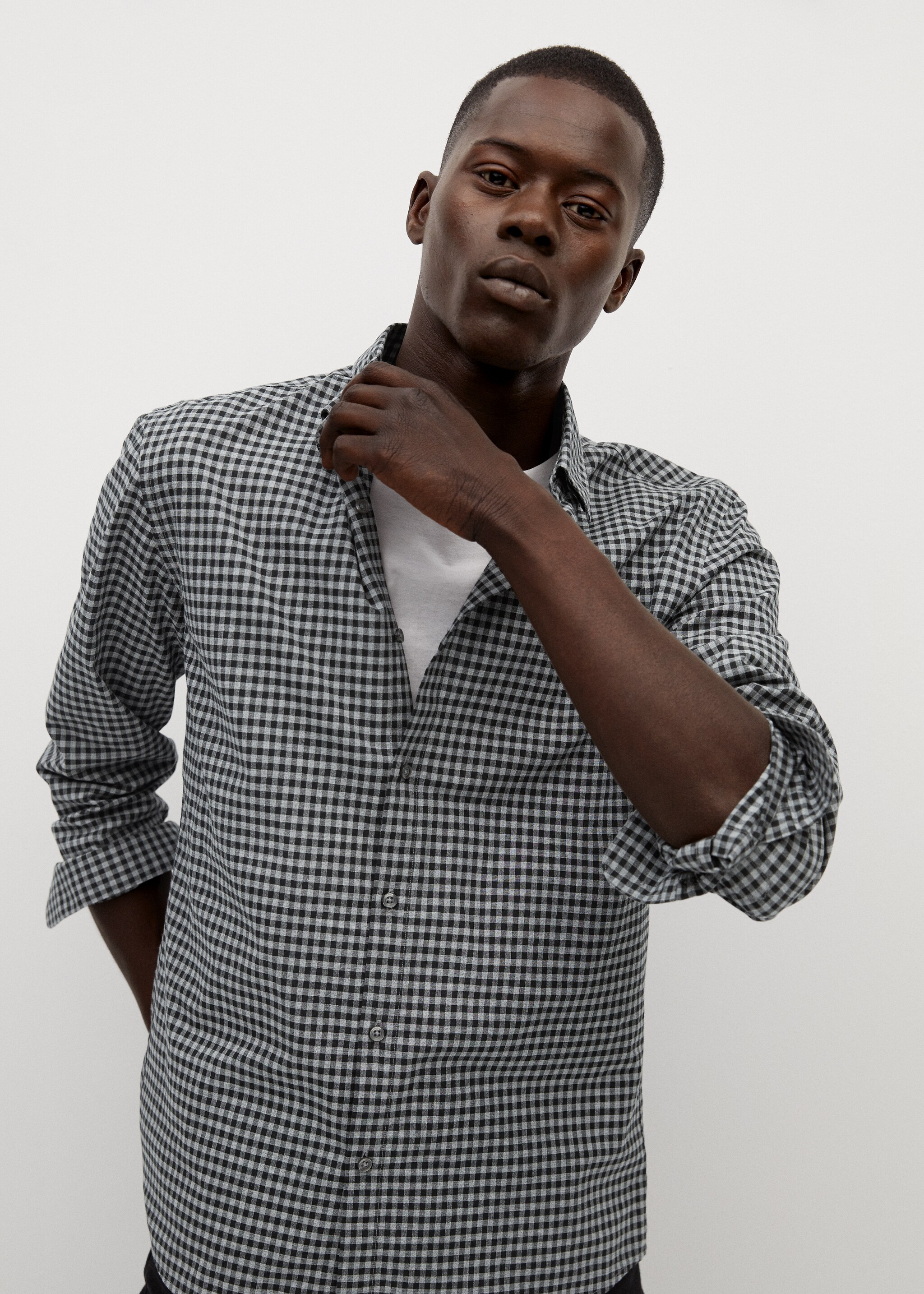 Camisa slim fit cuadro vichy - Detalle del artículo 2