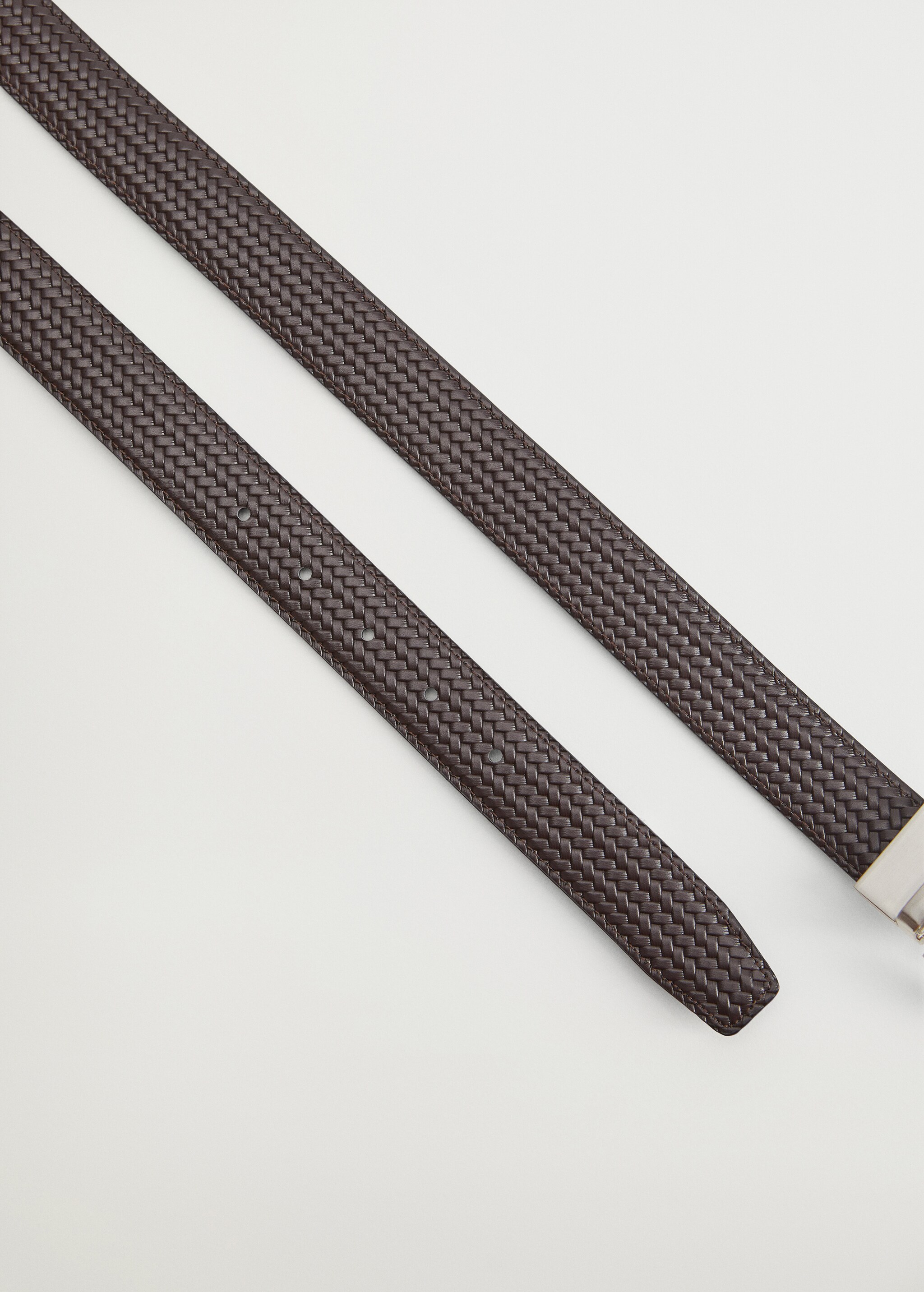 Braided leather belt - Medium plane