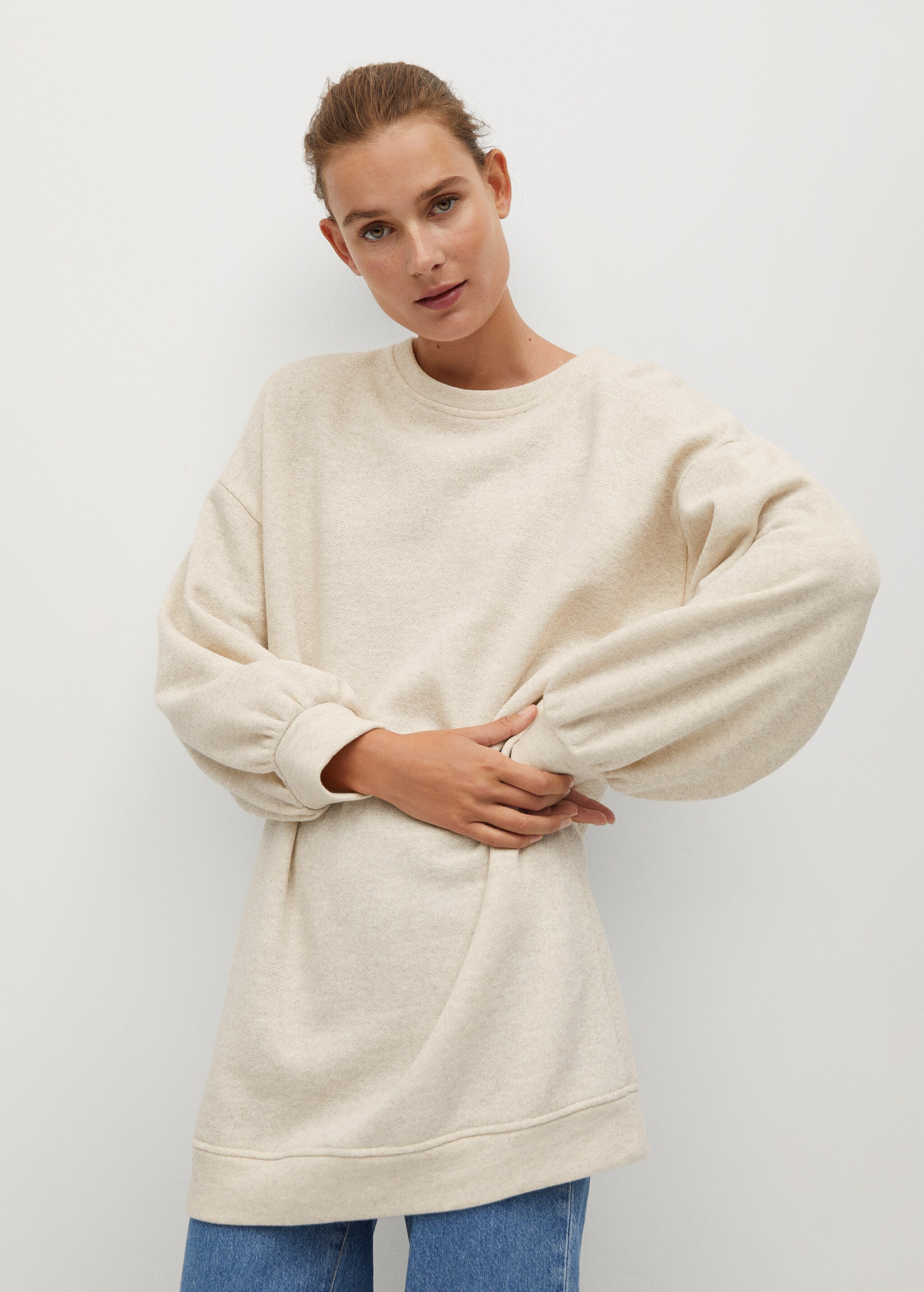 Sudadera oversize algodón  - Plano medio