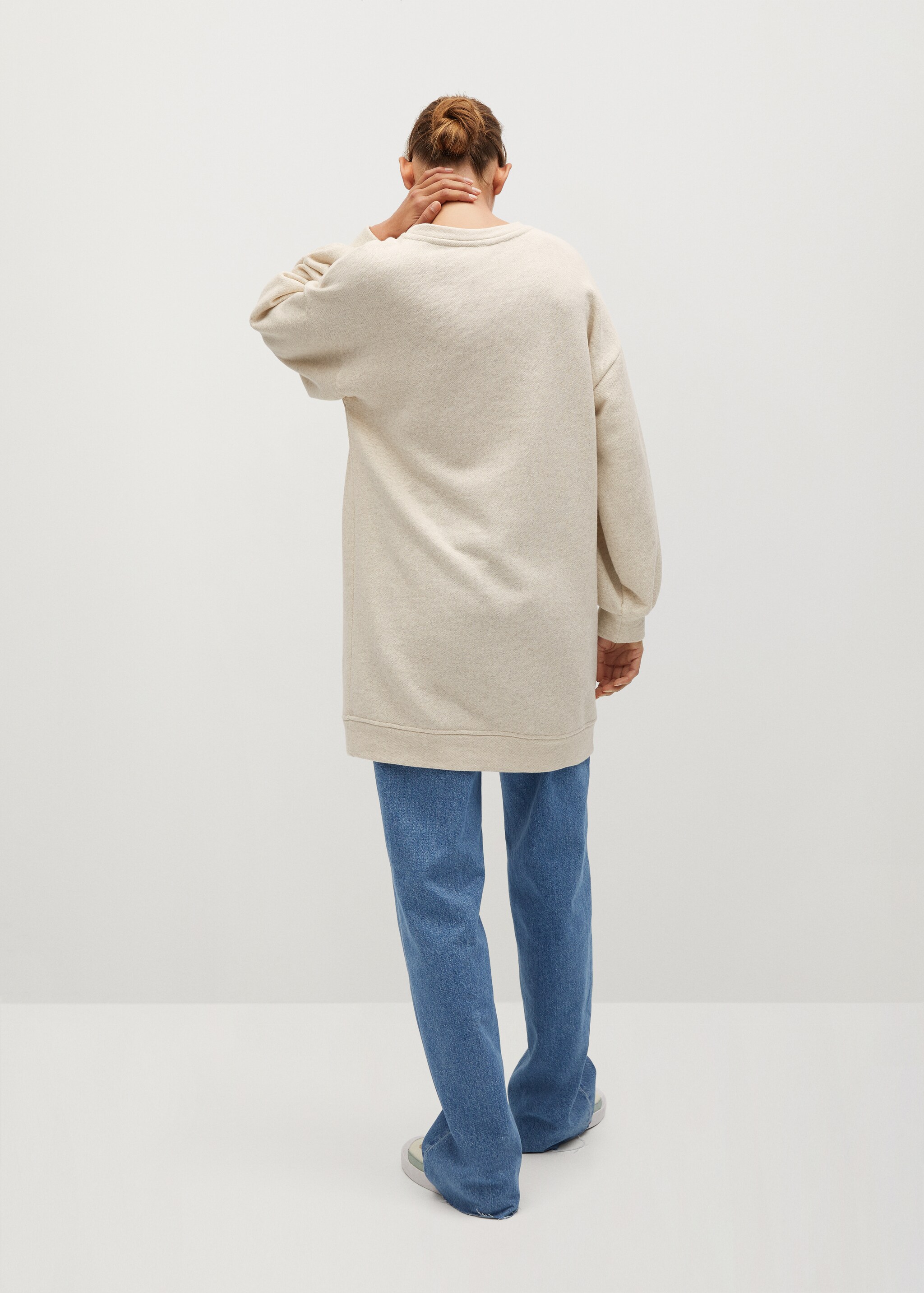 Sudadera oversize algodón  - Reverso del artículo