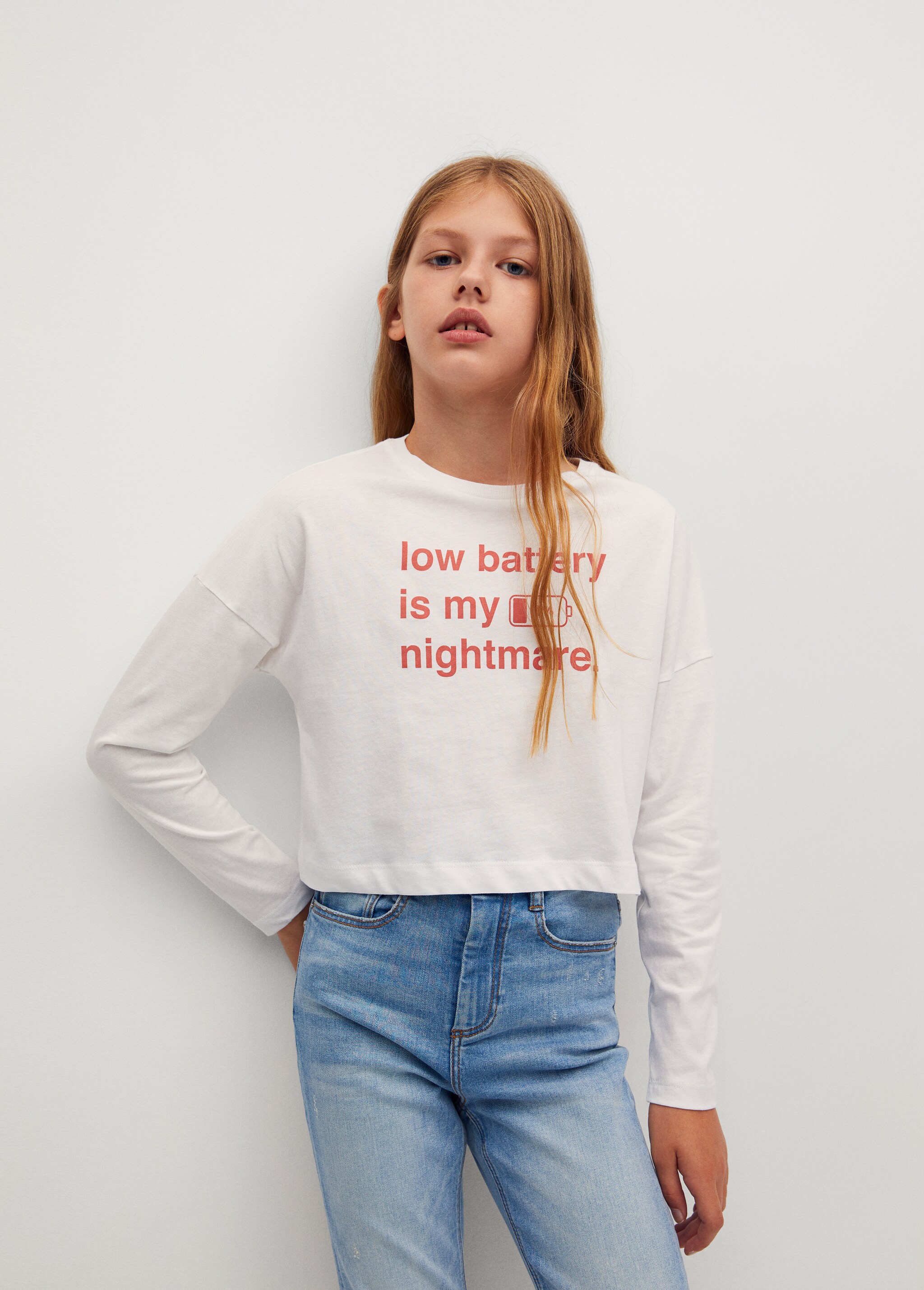 Camiseta algodón orgánico mensaje - Plano medio