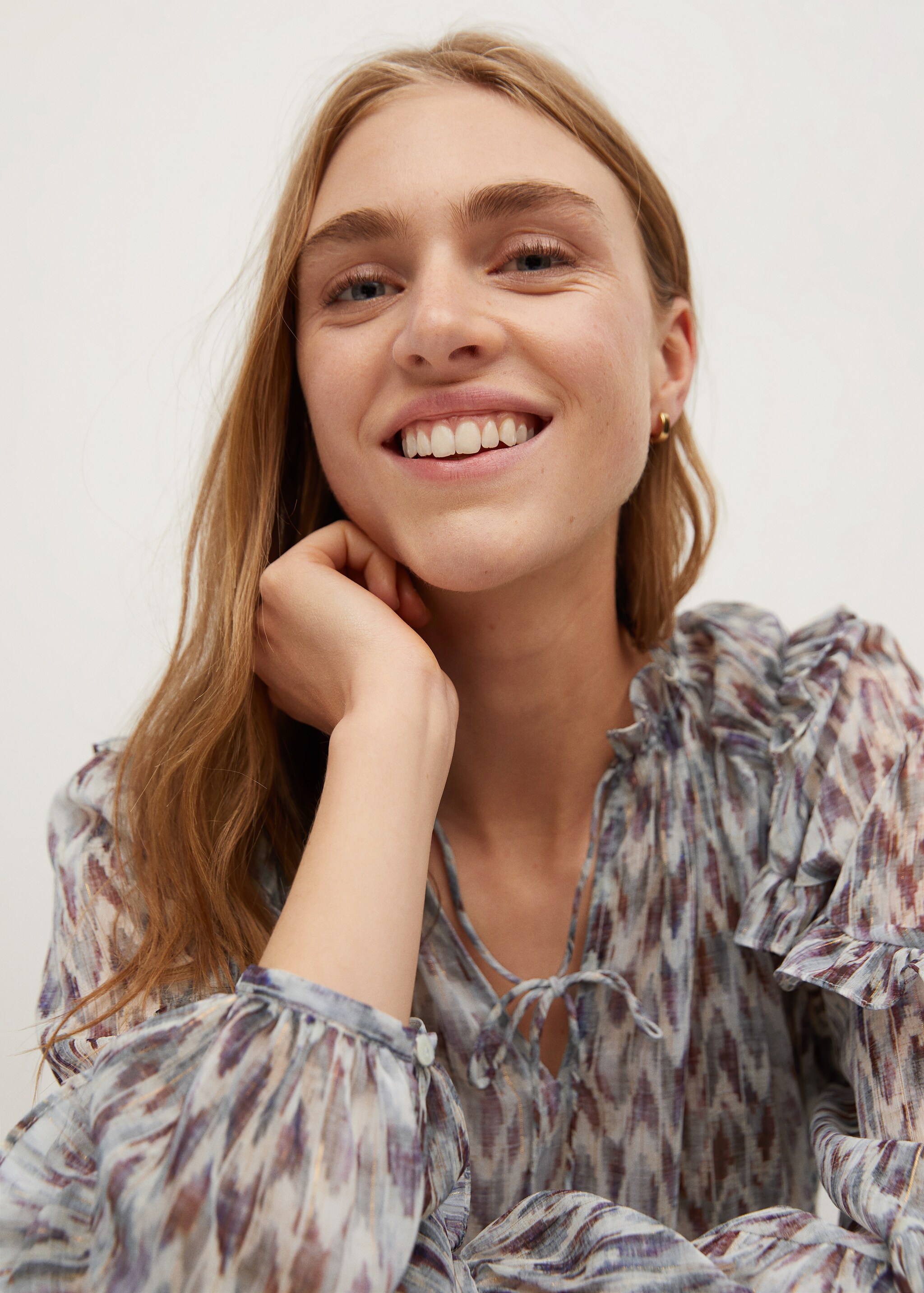 Blusa estampada volantes - Detalle del artículo 1