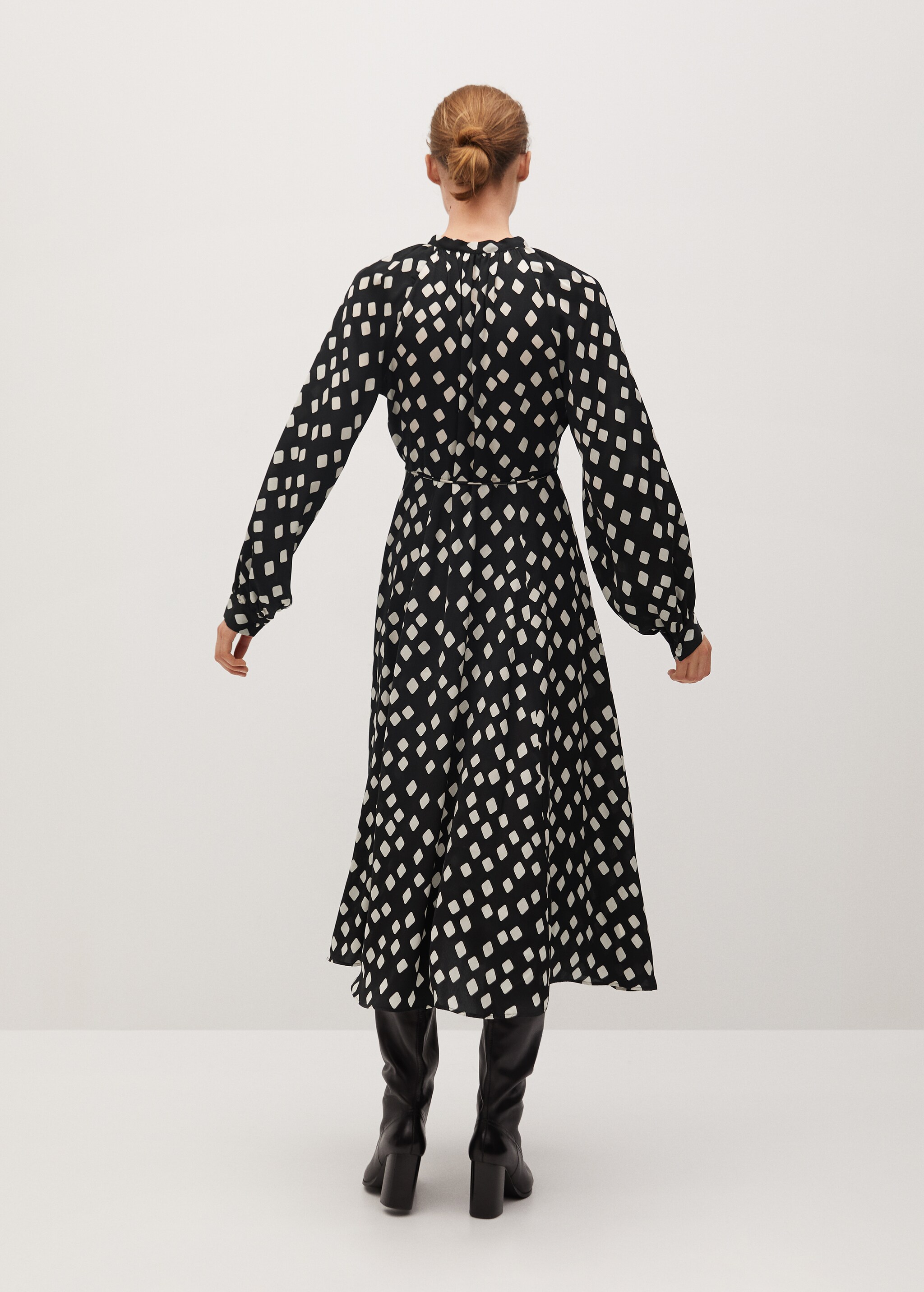 Vestido midi estampado geométrico - Reverso del artículo