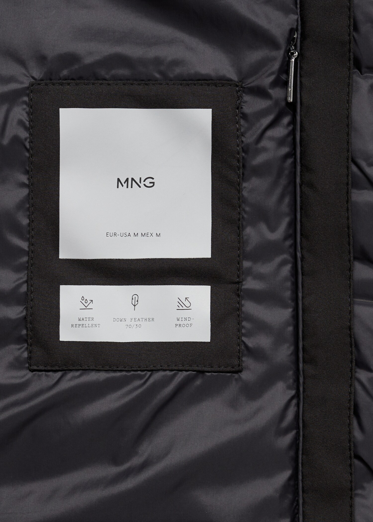 Water-repellent feather-filled jacket - Details of the article 0