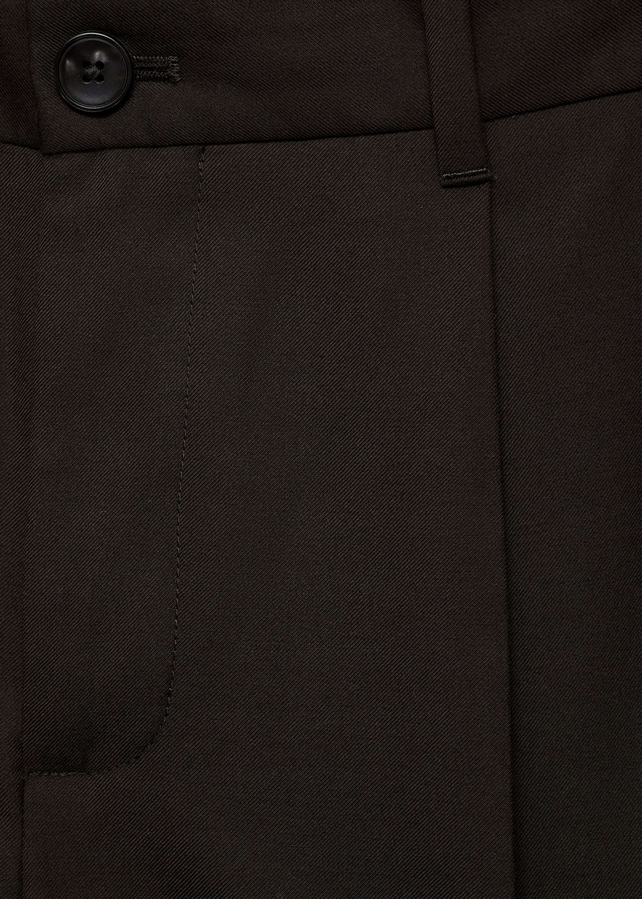Regular-fit pleated trousers - Details of the article 0, Chocolate. Ref: 77035965-00.