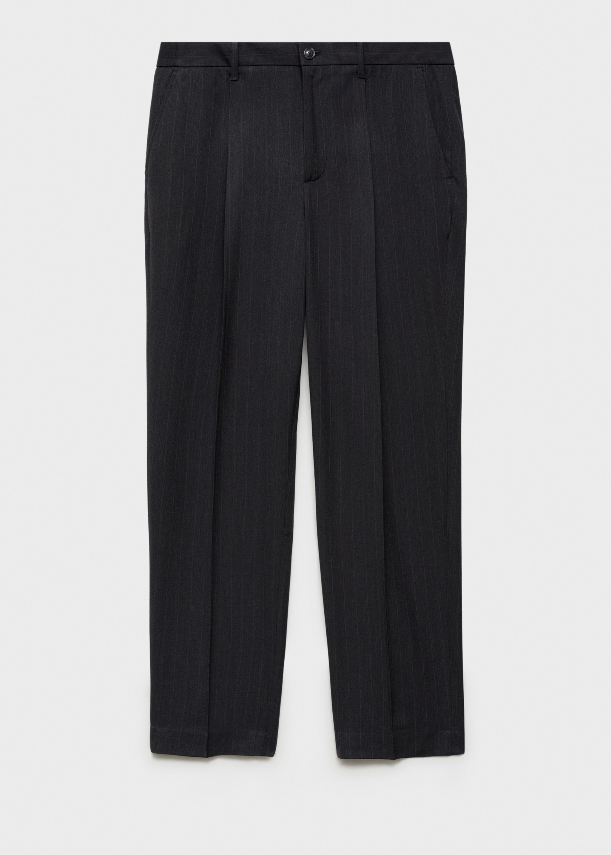 Regular-fit pleated trousers - Article without model, Dark Heather Grey. Ref: 77035965-00.