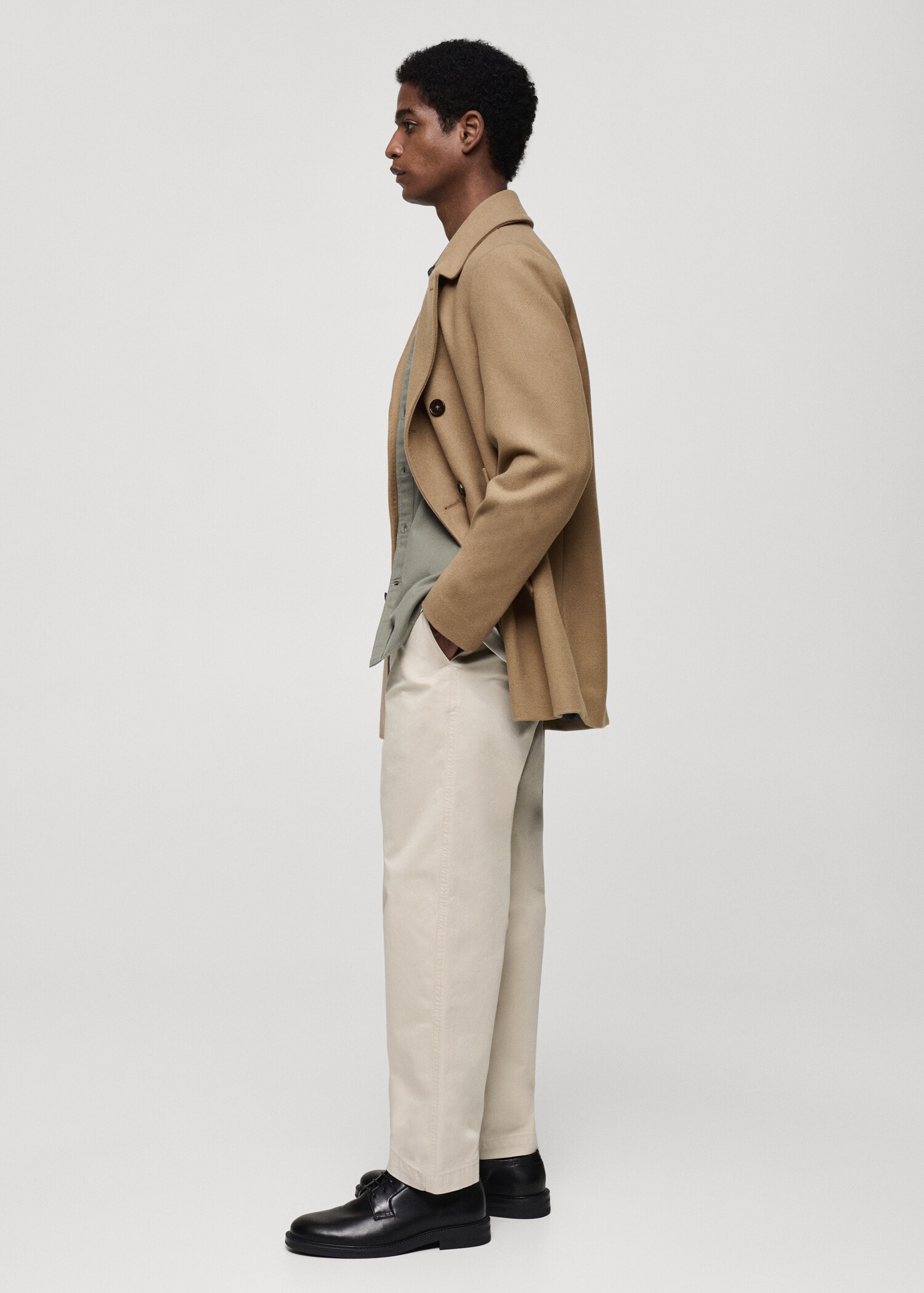 Manteau laine croisé boutons - Détail de l'article 2