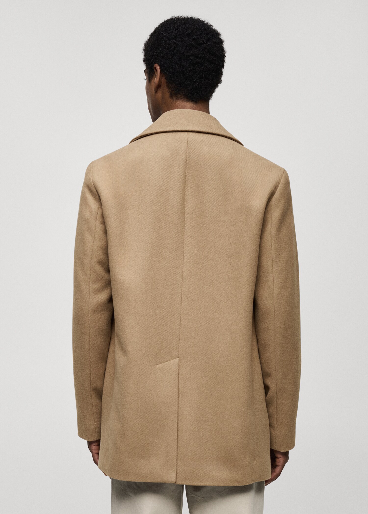 Manteau laine croisé boutons - Verso de l’article