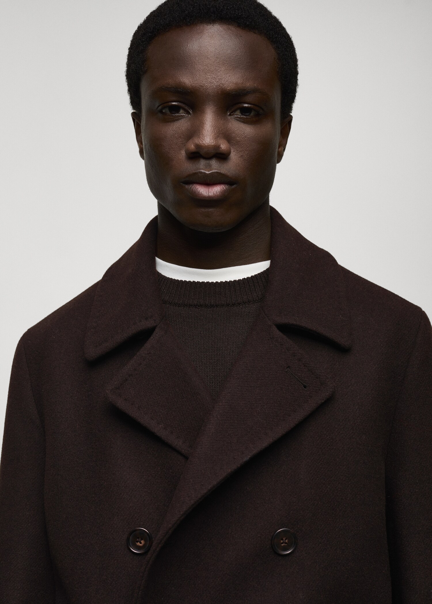Manteau laine croisé boutons - Détail de l'article 1