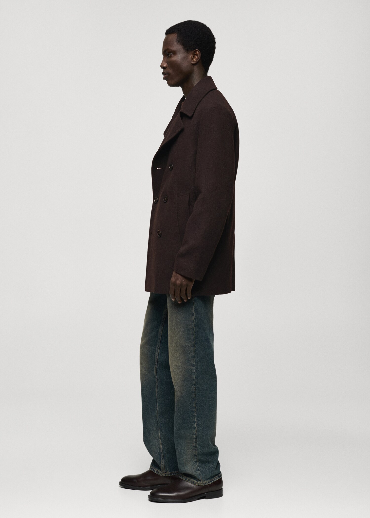 Manteau laine croisé boutons - Détail de l'article 2