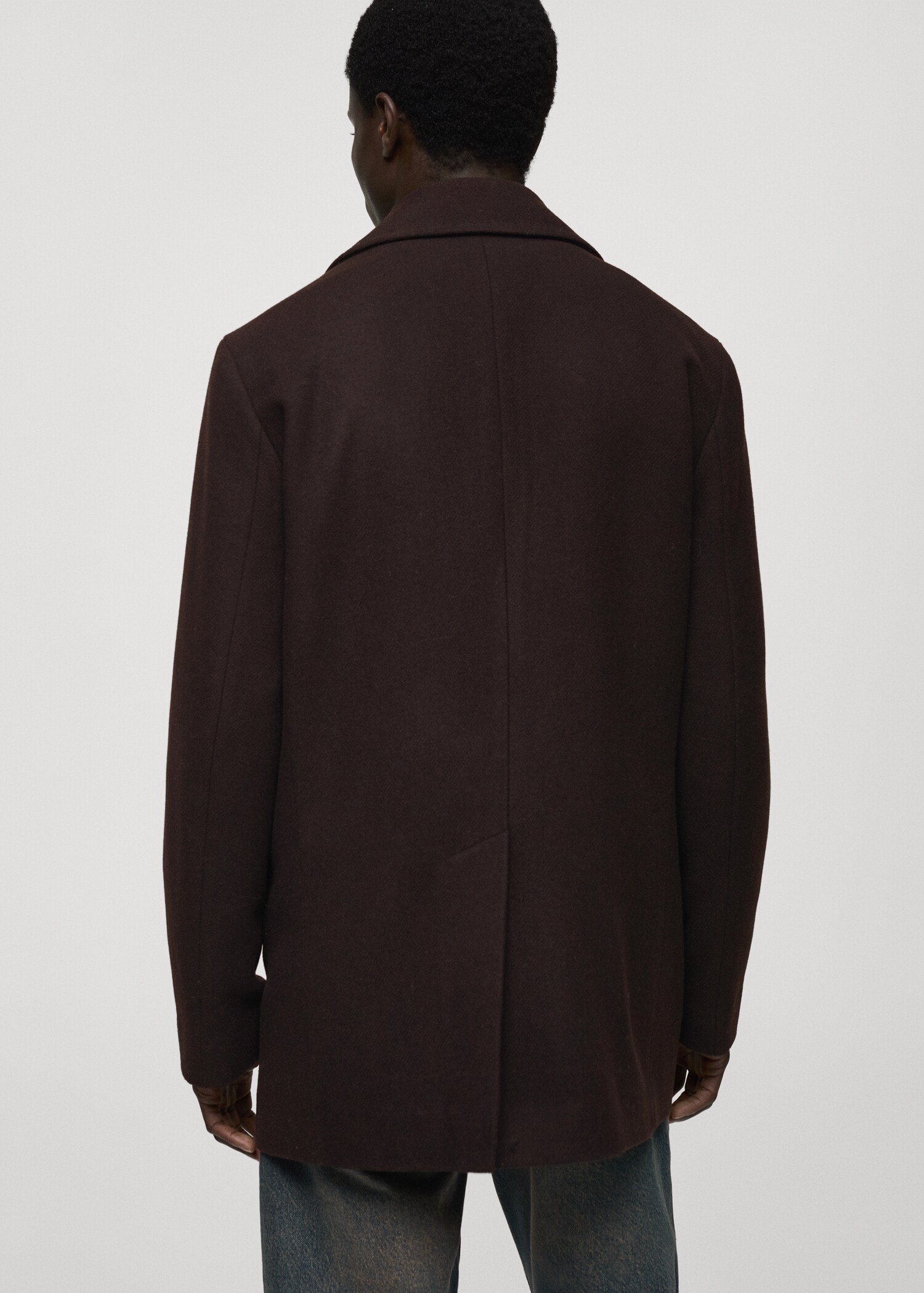 Manteau laine croisé boutons - Verso de l’article