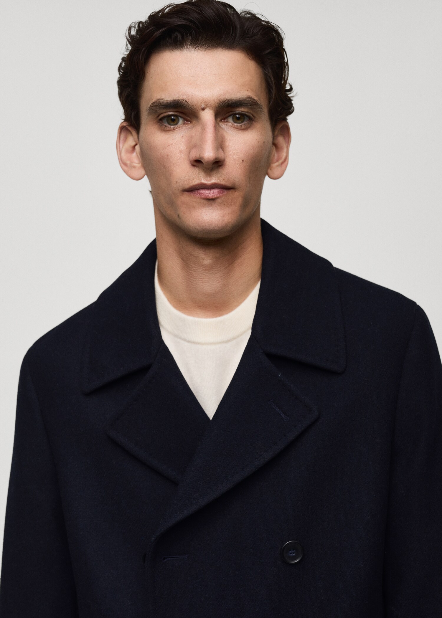Manteau laine croisé boutons - Détail de l'article 1