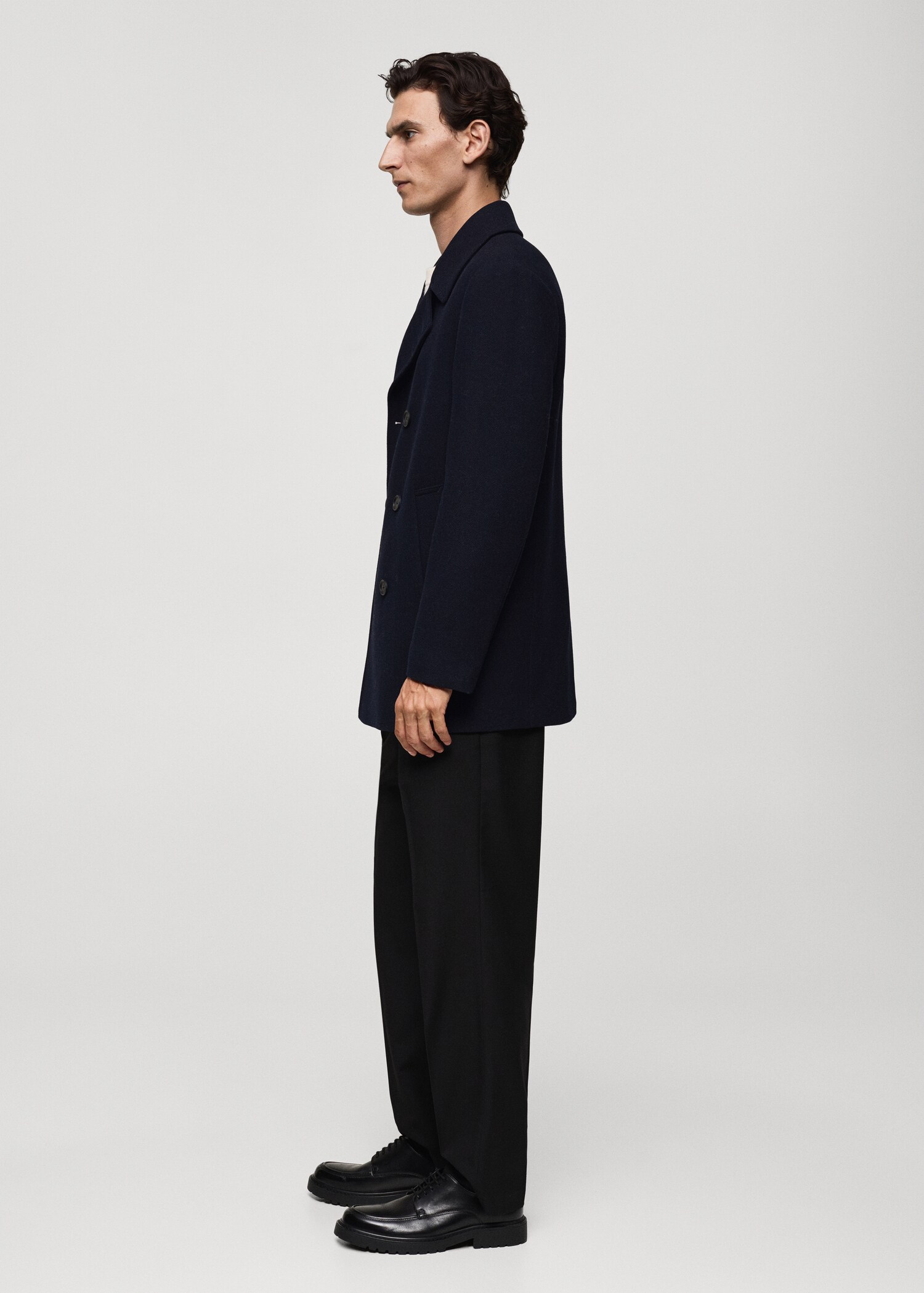 Manteau laine croisé boutons - Détail de l'article 2