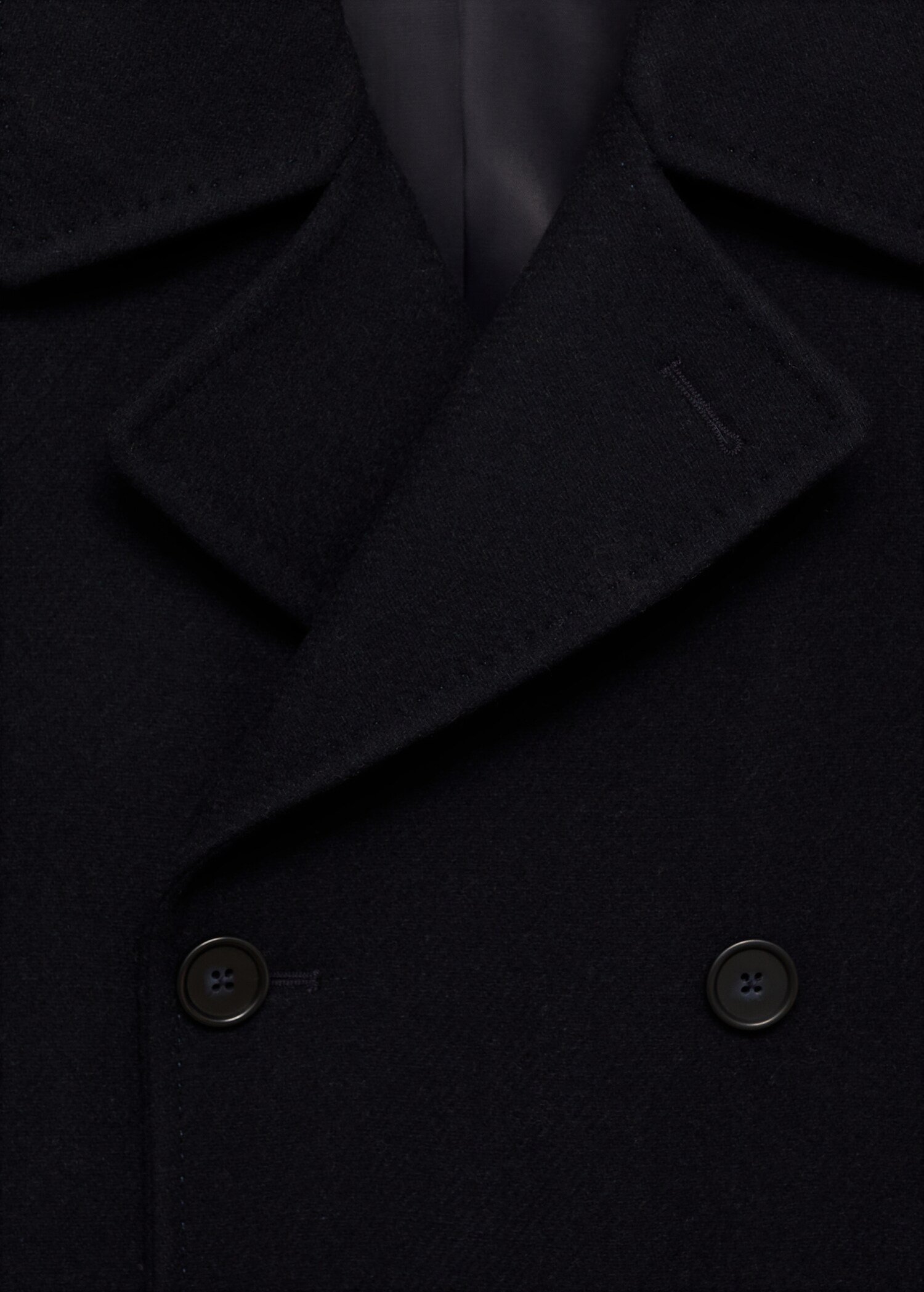 Manteau laine croisé boutons - Détail de l'article 8