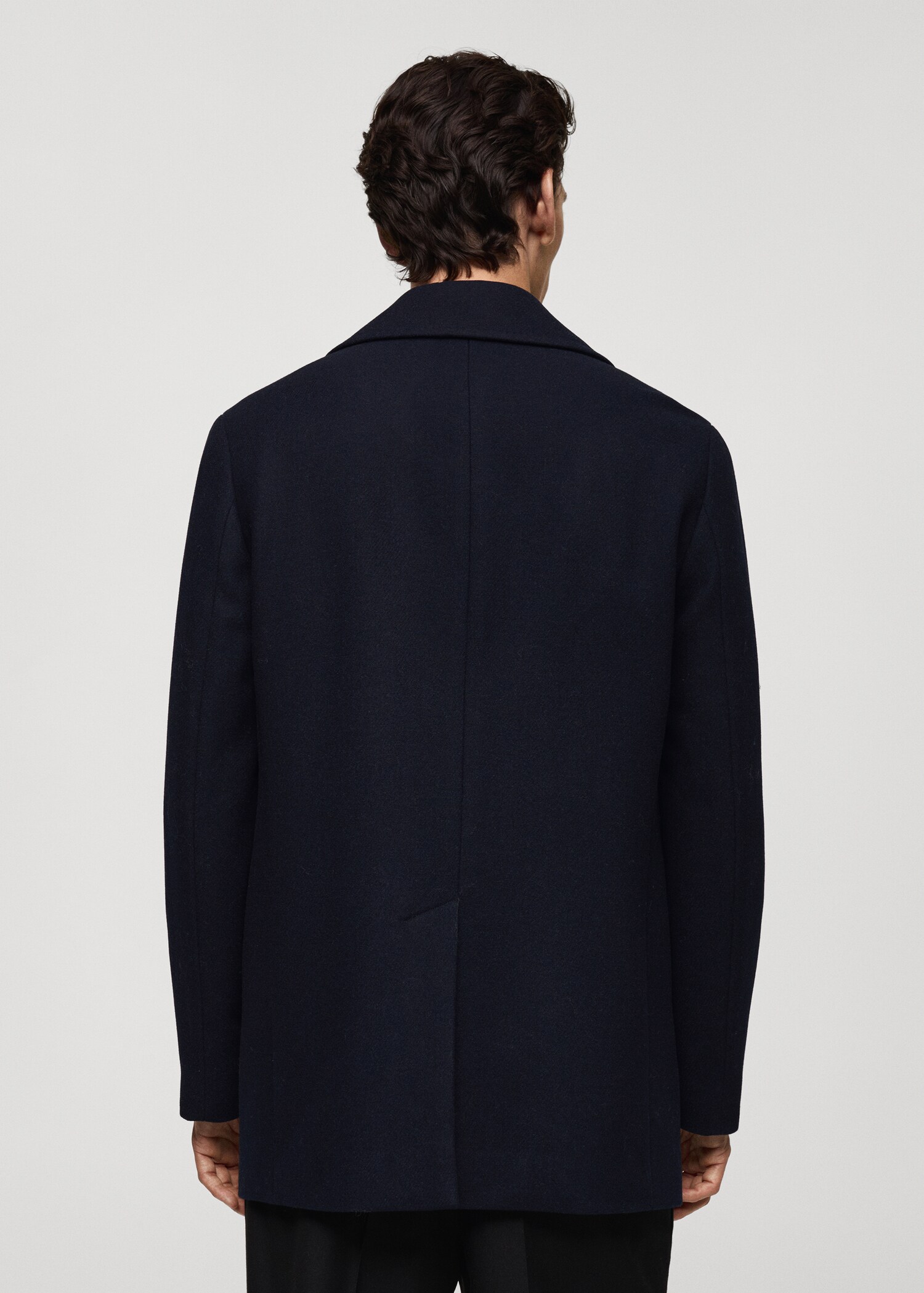 Manteau laine croisé boutons - Verso de l’article