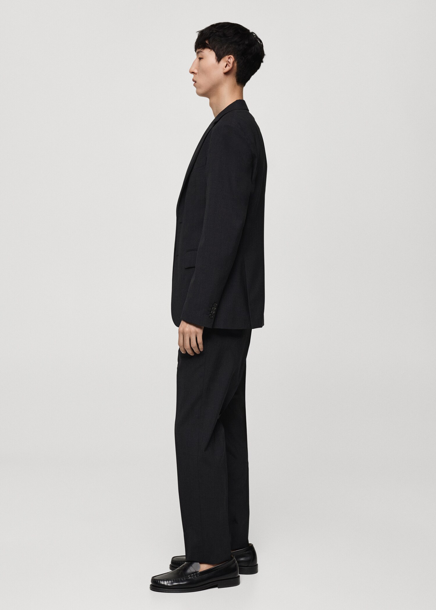 100% virgin wool slim-fit suit trousers - Details of the article 6