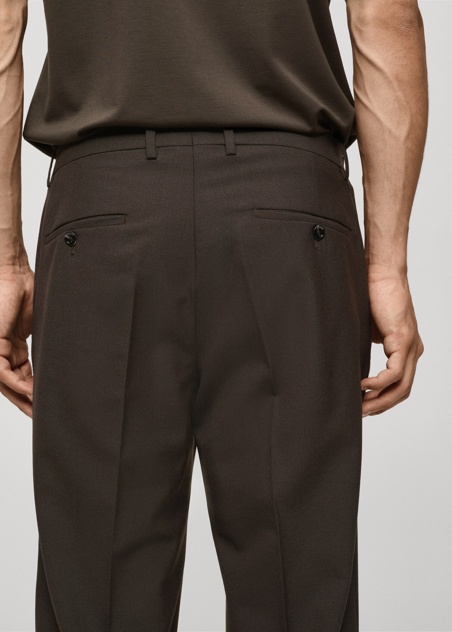 Crease-resistant wool suit trousers - Details of the article 6