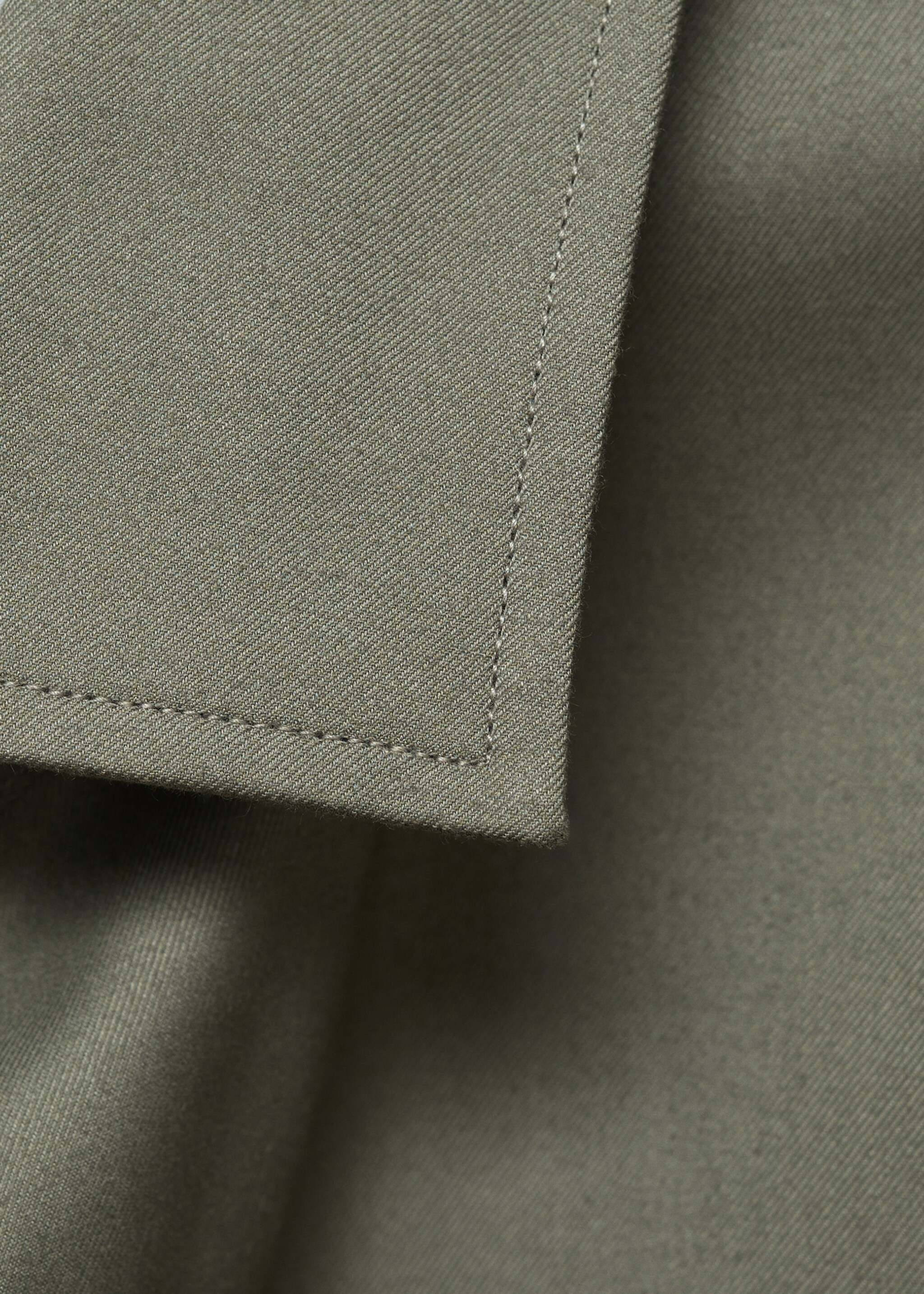 Regular-fit 100% cotton shirt - Details of the article 0, Green. Ref: 77035976-00.