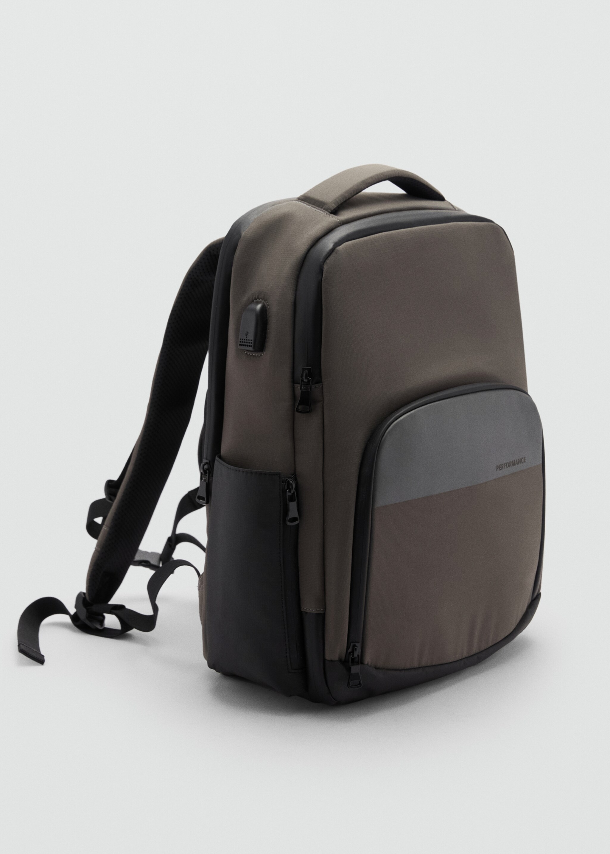 Water-repellent backpack USB connection - Medium plane