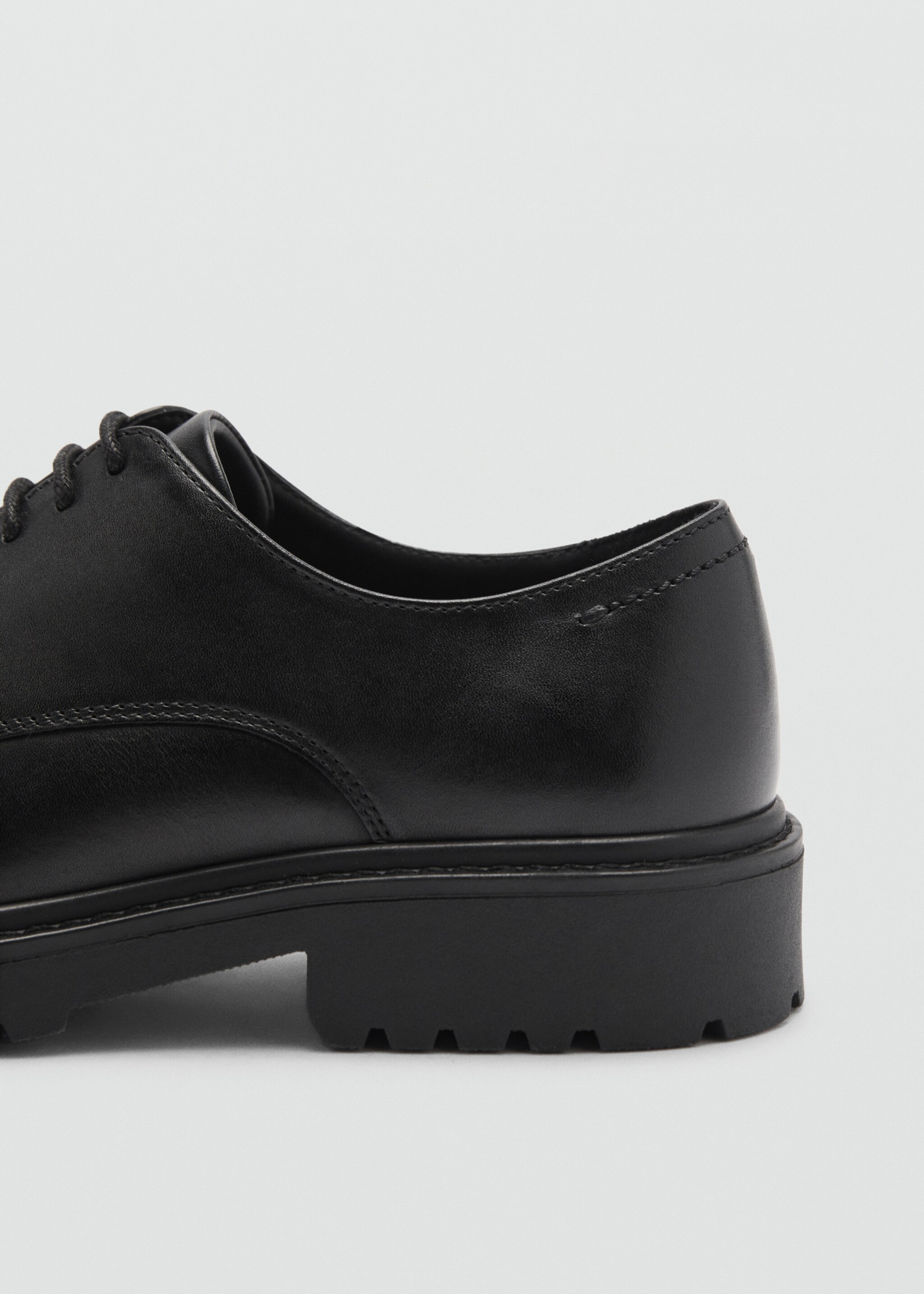 Leather blucher shoes - Details of the article 1, Black. Ref: 77035978-00.