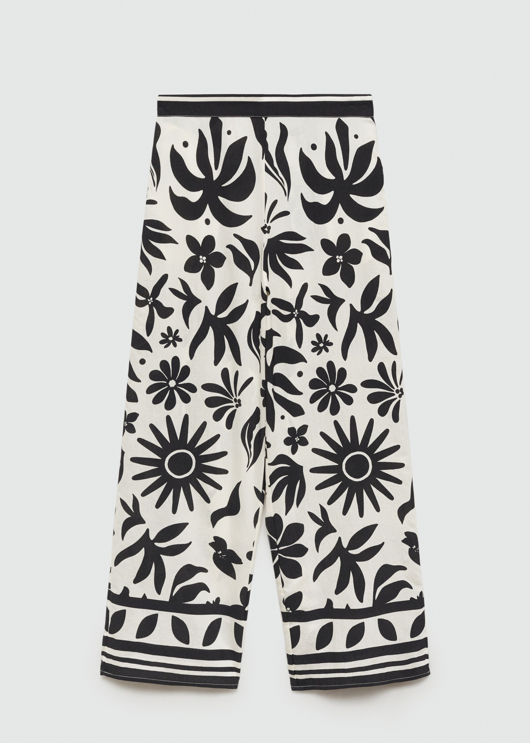 Pantalon wideleg imprimé fleuri - Article sans modèle