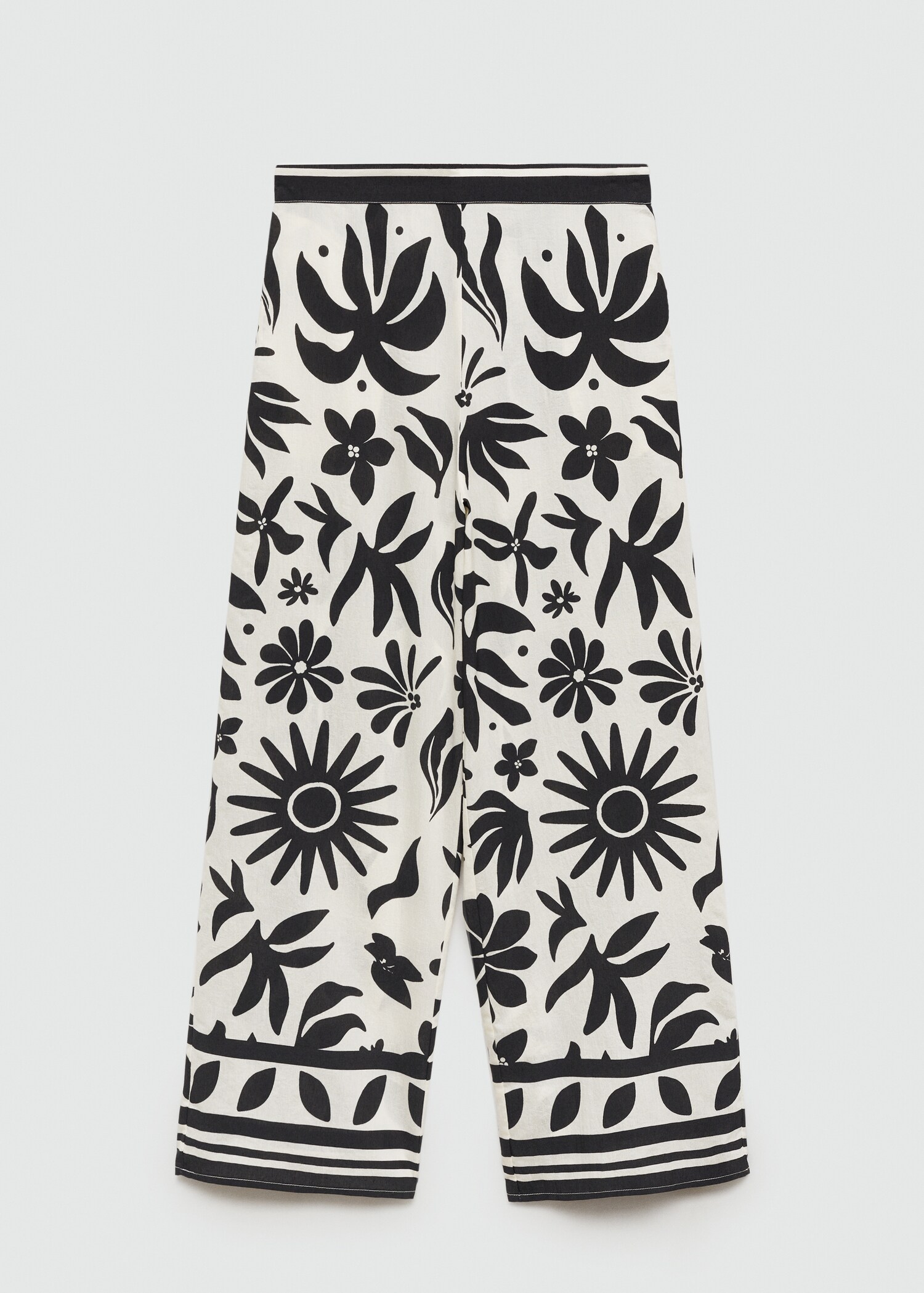 Floral-print wideleg trousers - Article without model