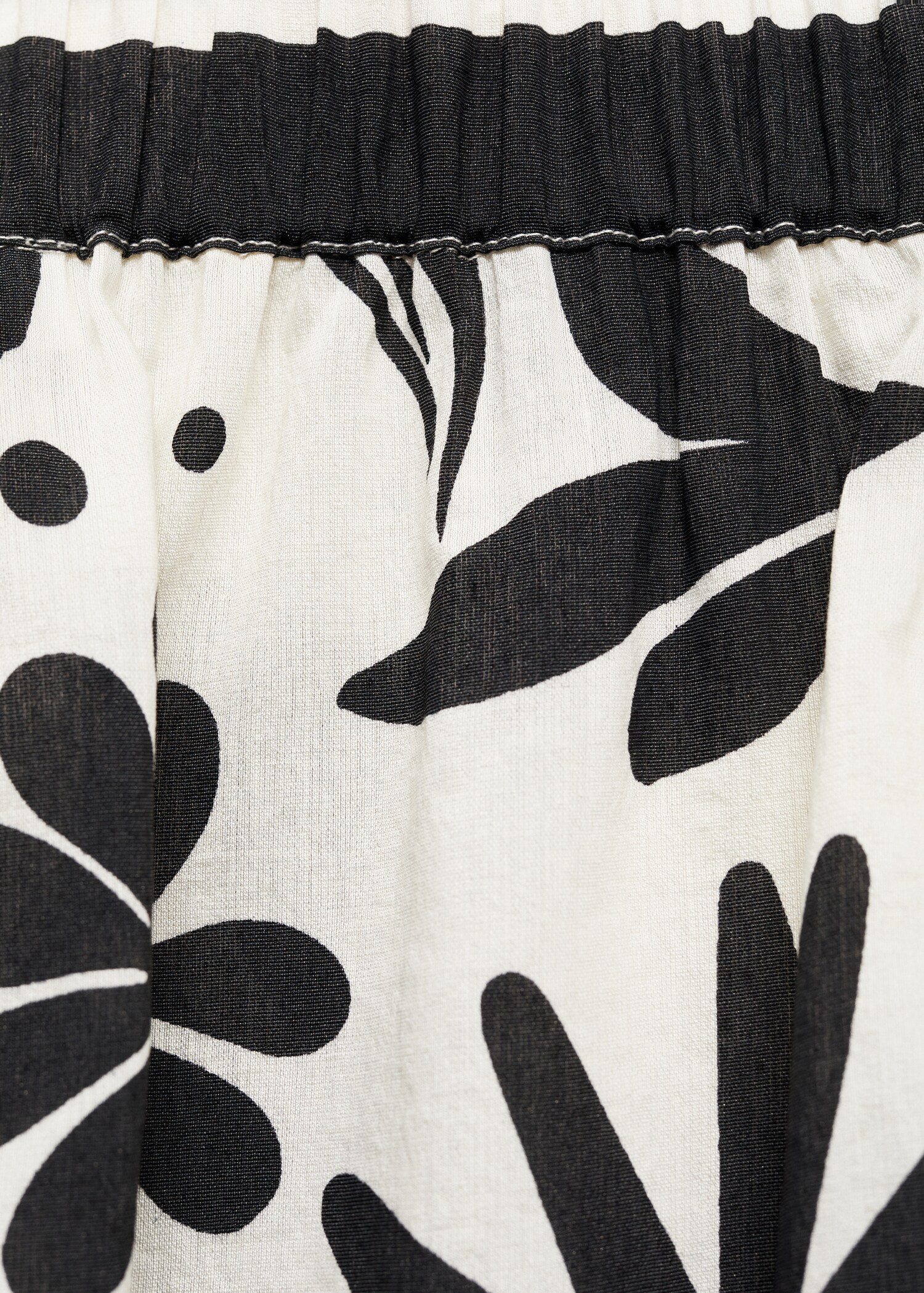 Floral-print wideleg trousers - Details of the article 0