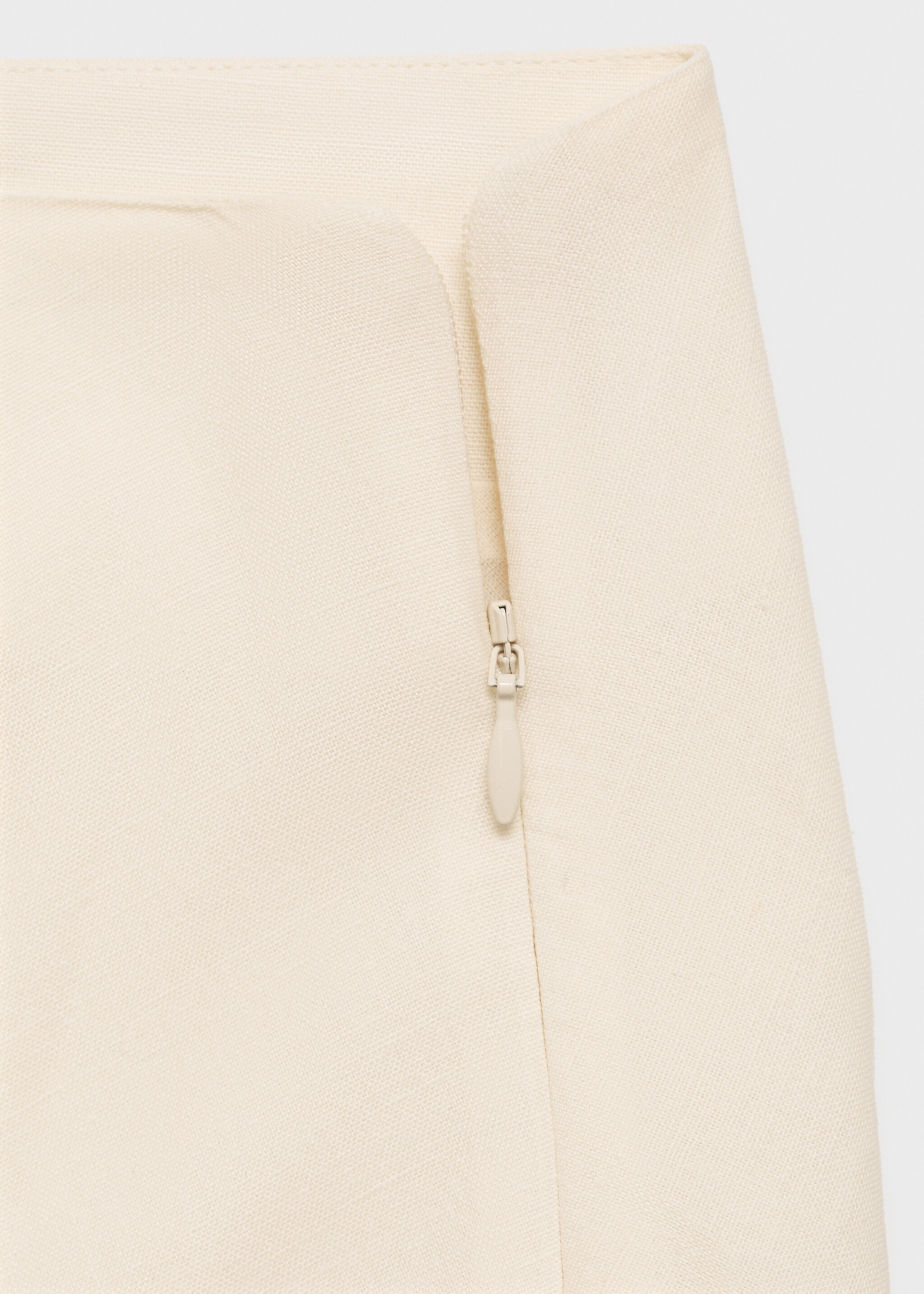 Embroidered long skirt - Details of the article 0, Beige. Ref: 77035982-00.