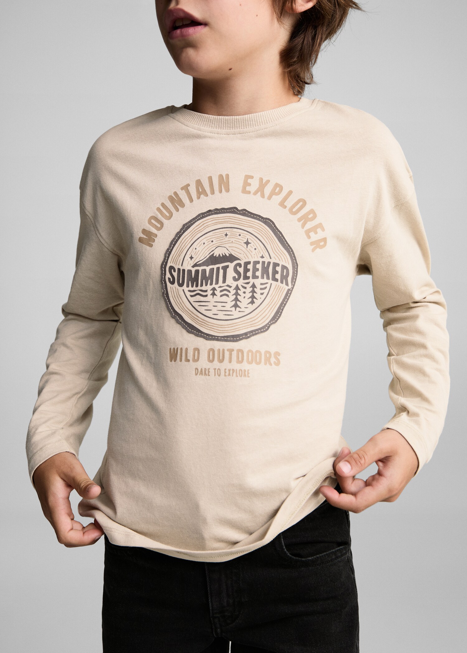 Printed cotton-blend T-shirt - Medium plane