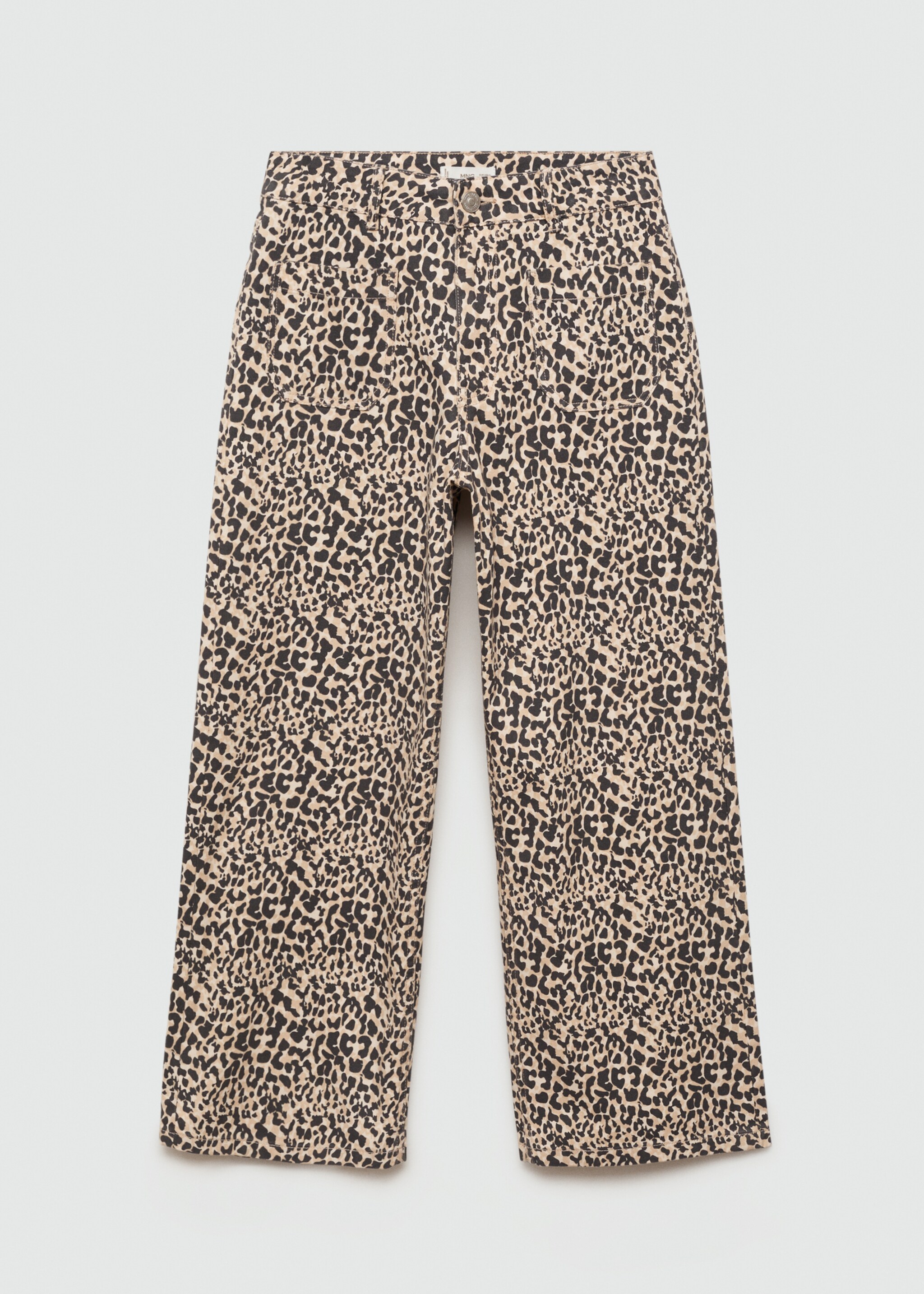 Leopard straight pants - Article without model, Brown. Ref: 77035984-00.