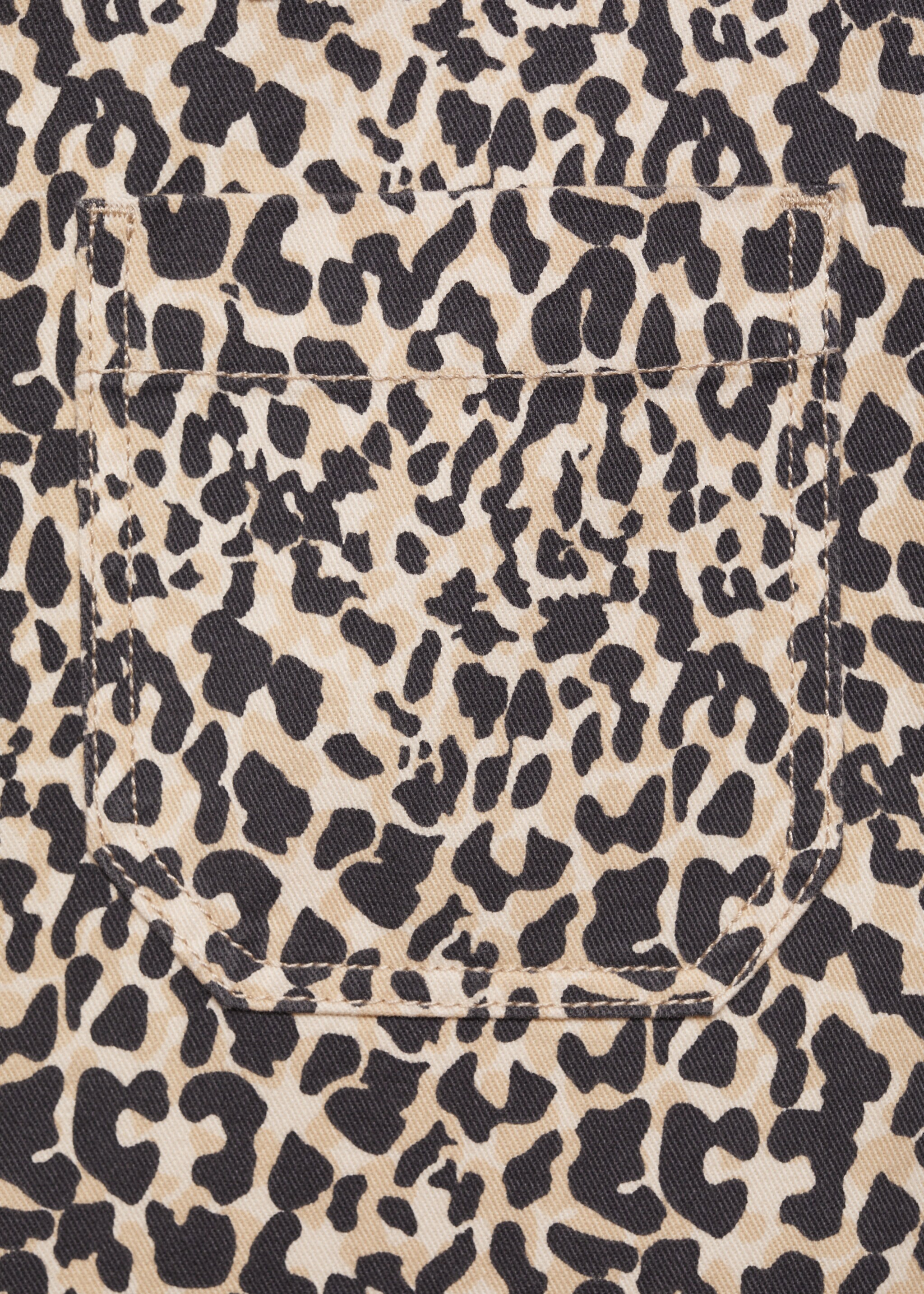 Leopard straight pants - Details of the article 0, Brown. Ref: 77035984-00.