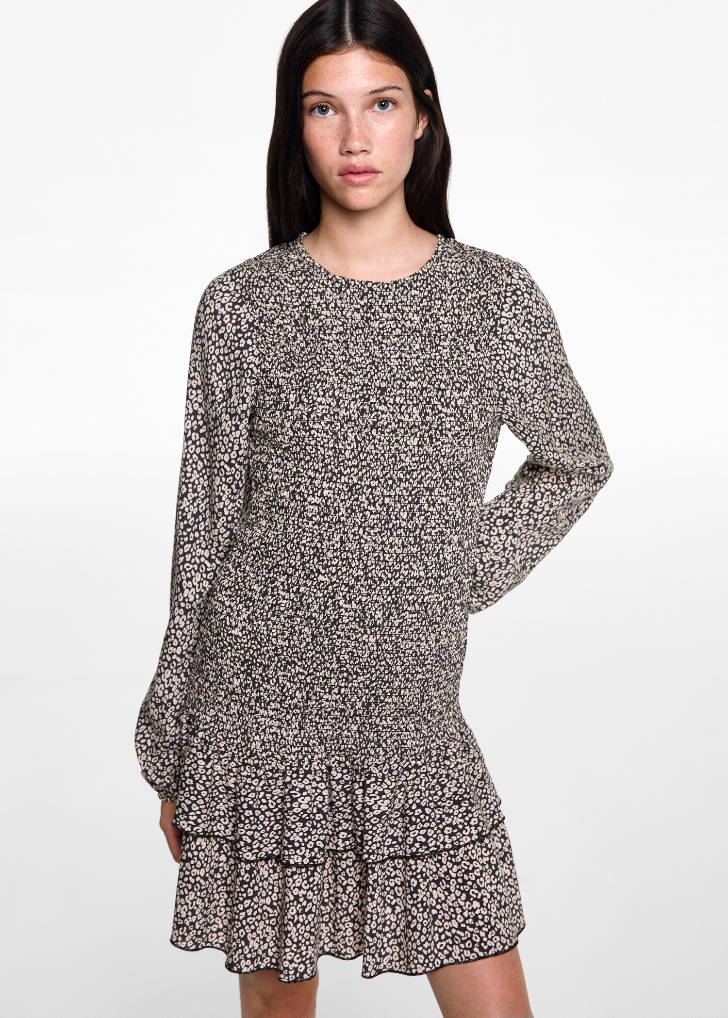 Kleid mit Leopardenmuster - Mittlere Ansicht