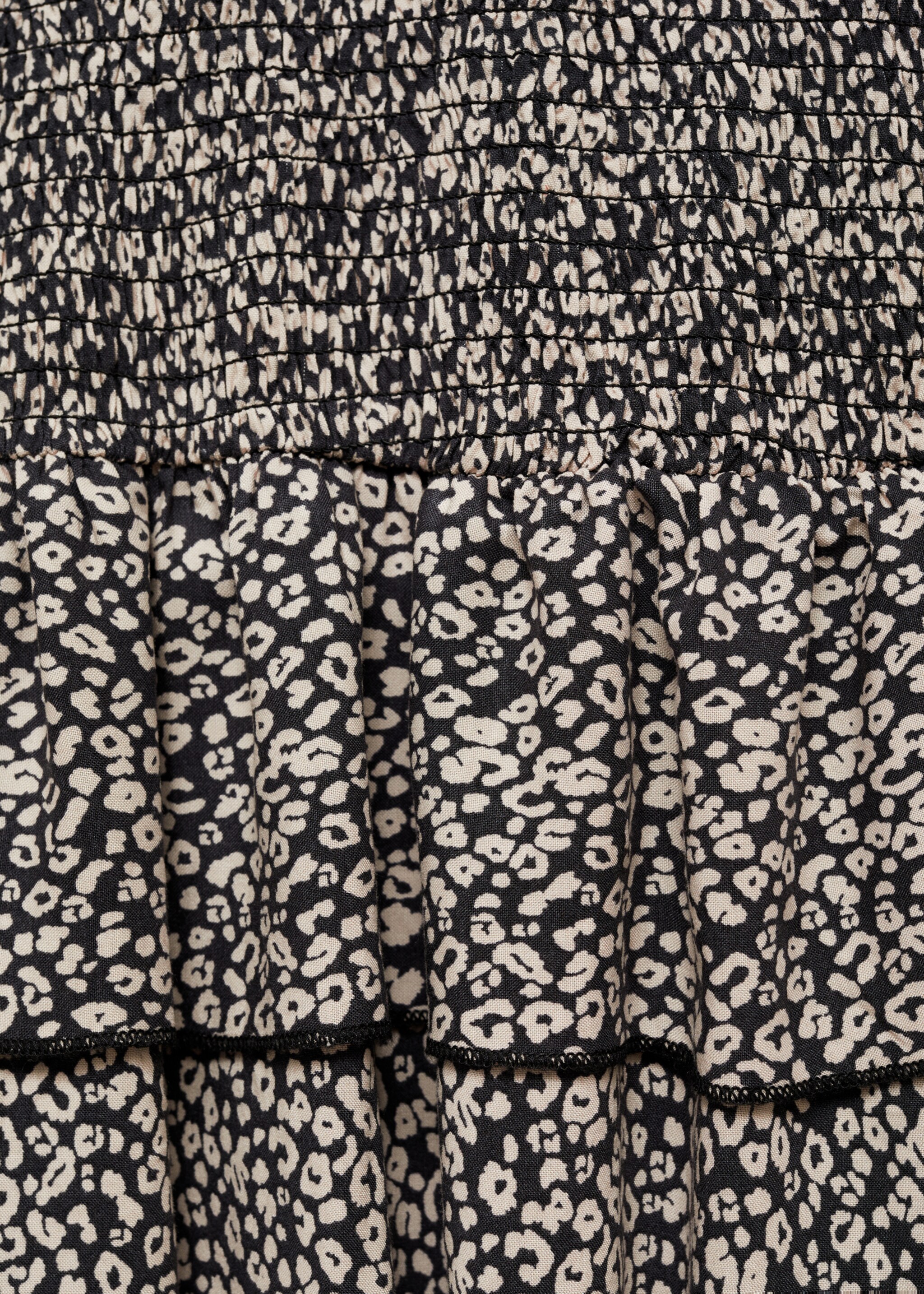 Leopard print dress - Details of the article 8, Black. Ref: 77035988-00.