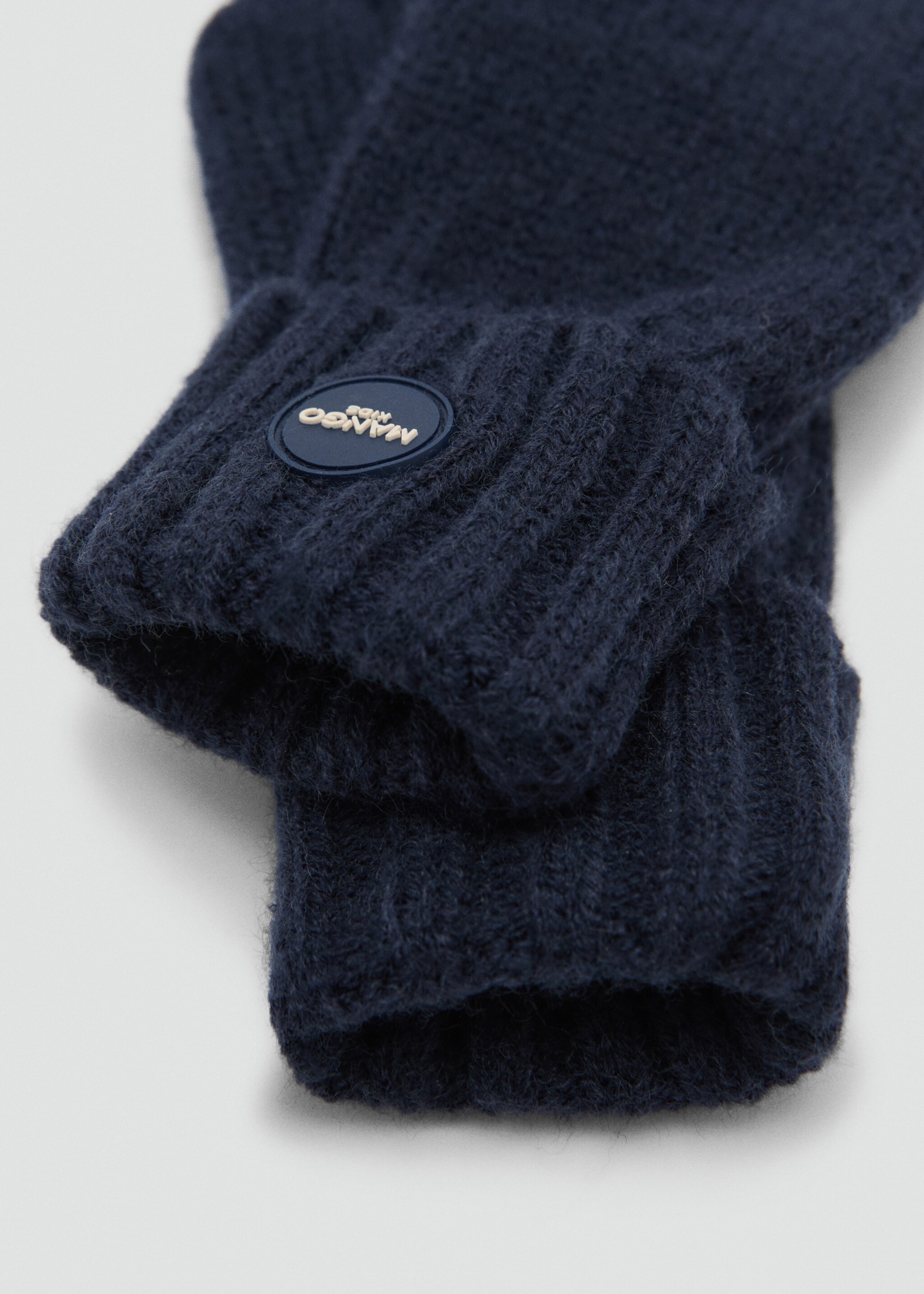 Dzianinowe rękawiczki - Plan średni, Ciemnogranatowy. Ref: 77035994-00.