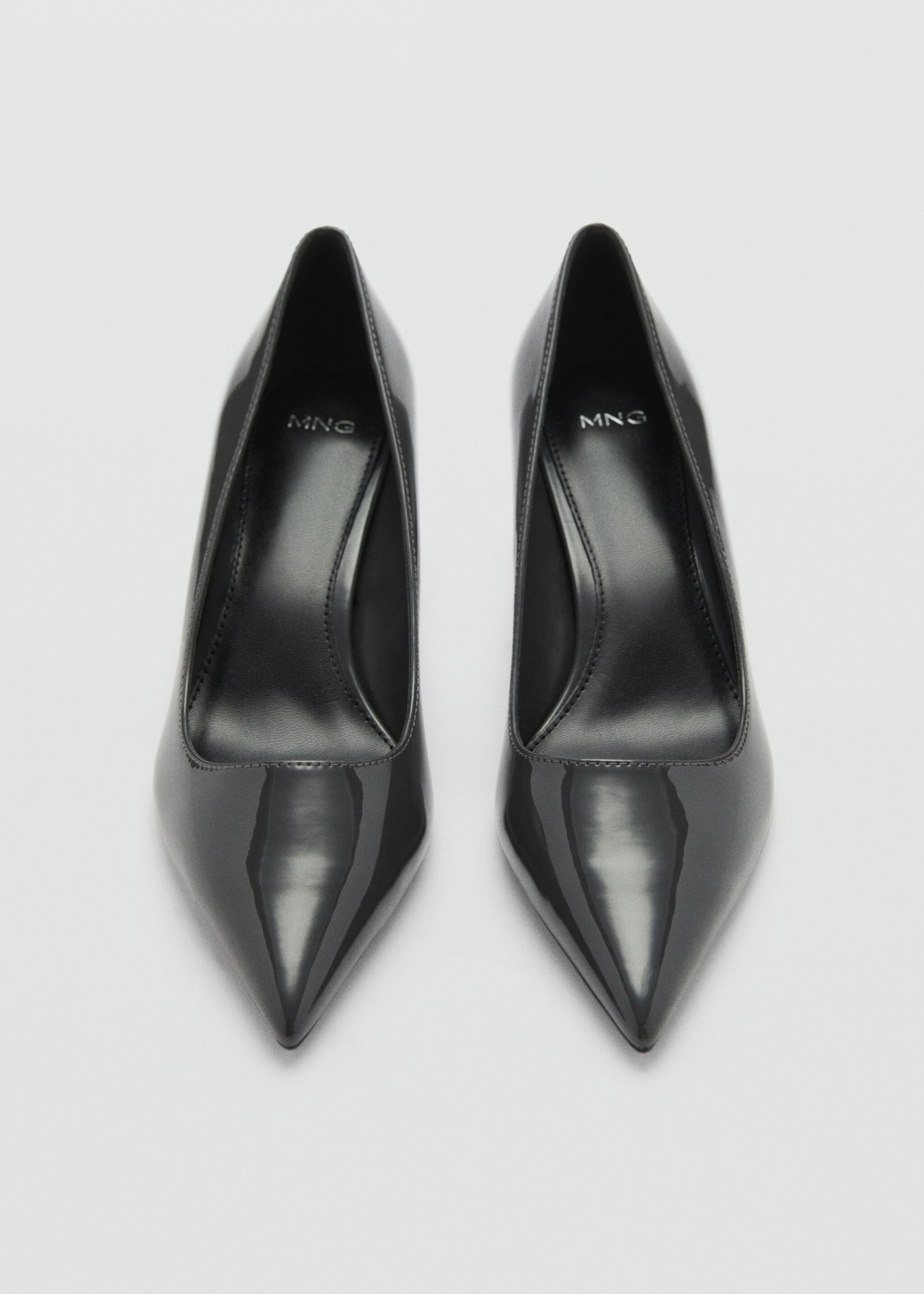 Patent leather heel shoes - Details of the article 2, Grey. Ref: 77035999-00.