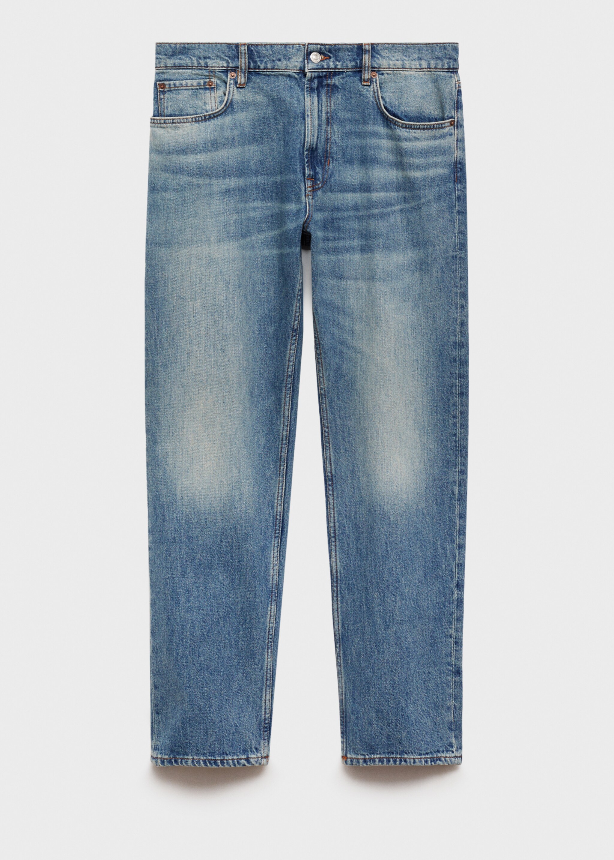 Jeans straight fit efecto desgastado - Artículo sin modelo
