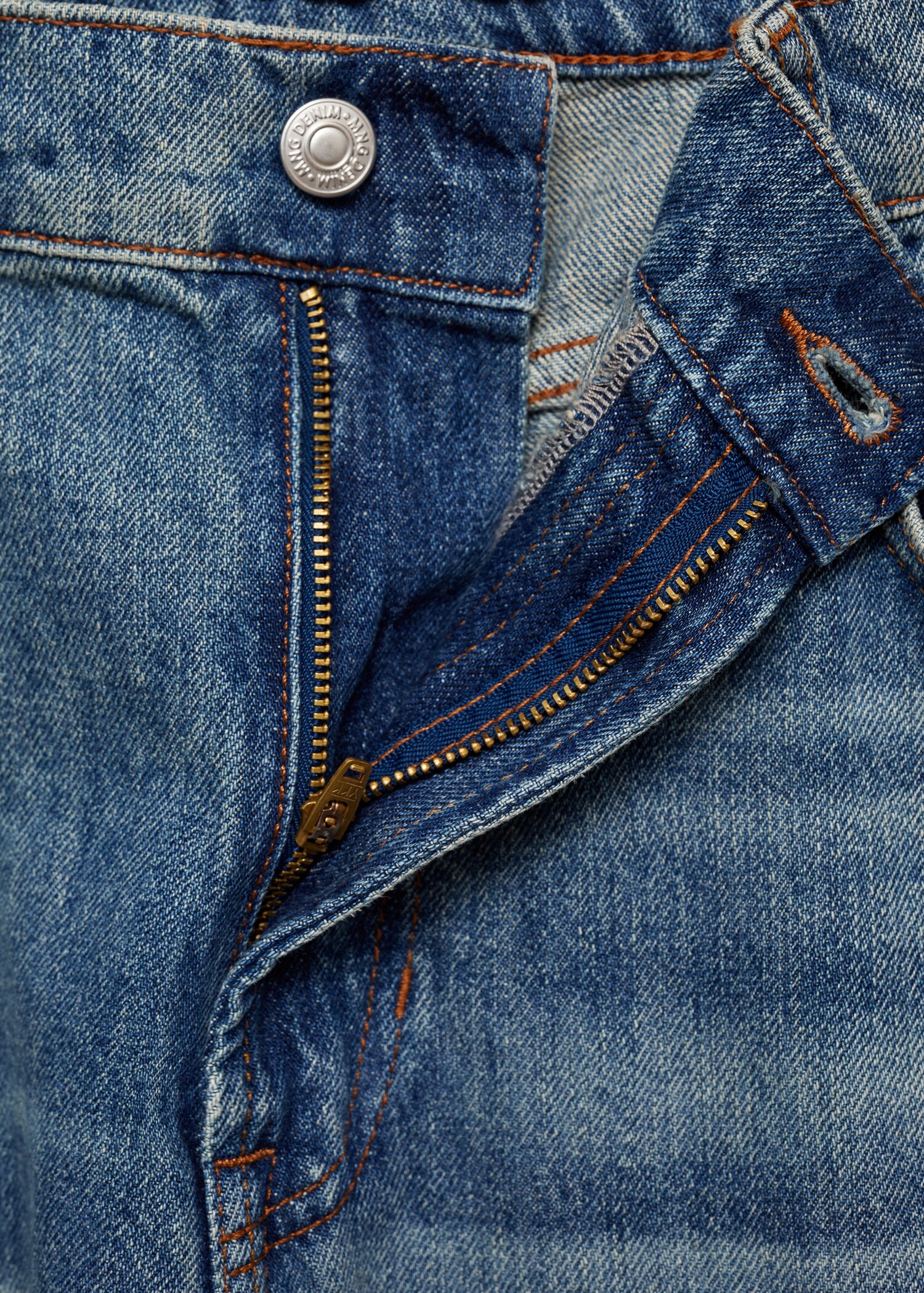 Jeans straight fit efecto desgastado - Detalle del artículo 0