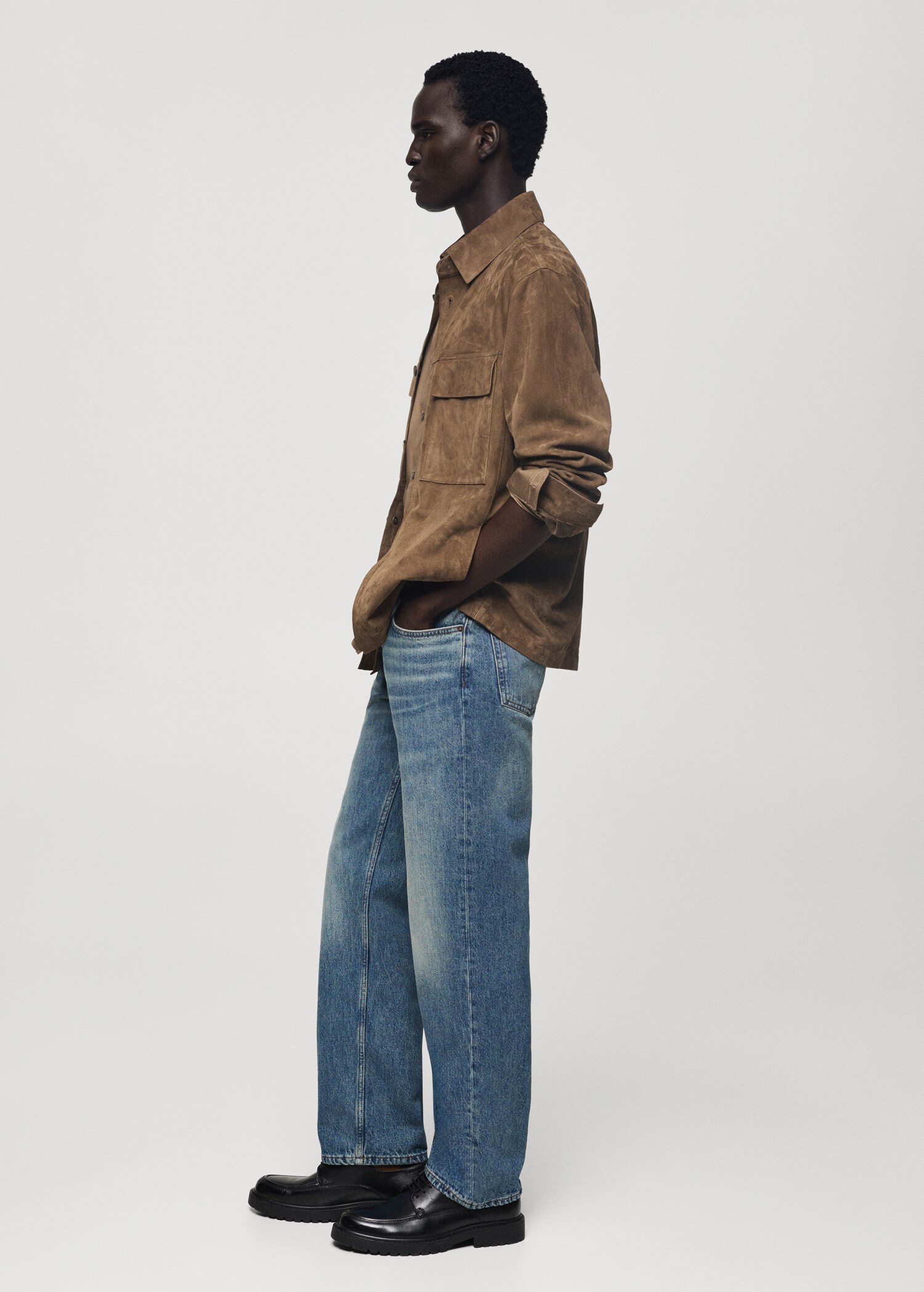 Jeans straight fit efecto desgastado - Detalle del artículo 2