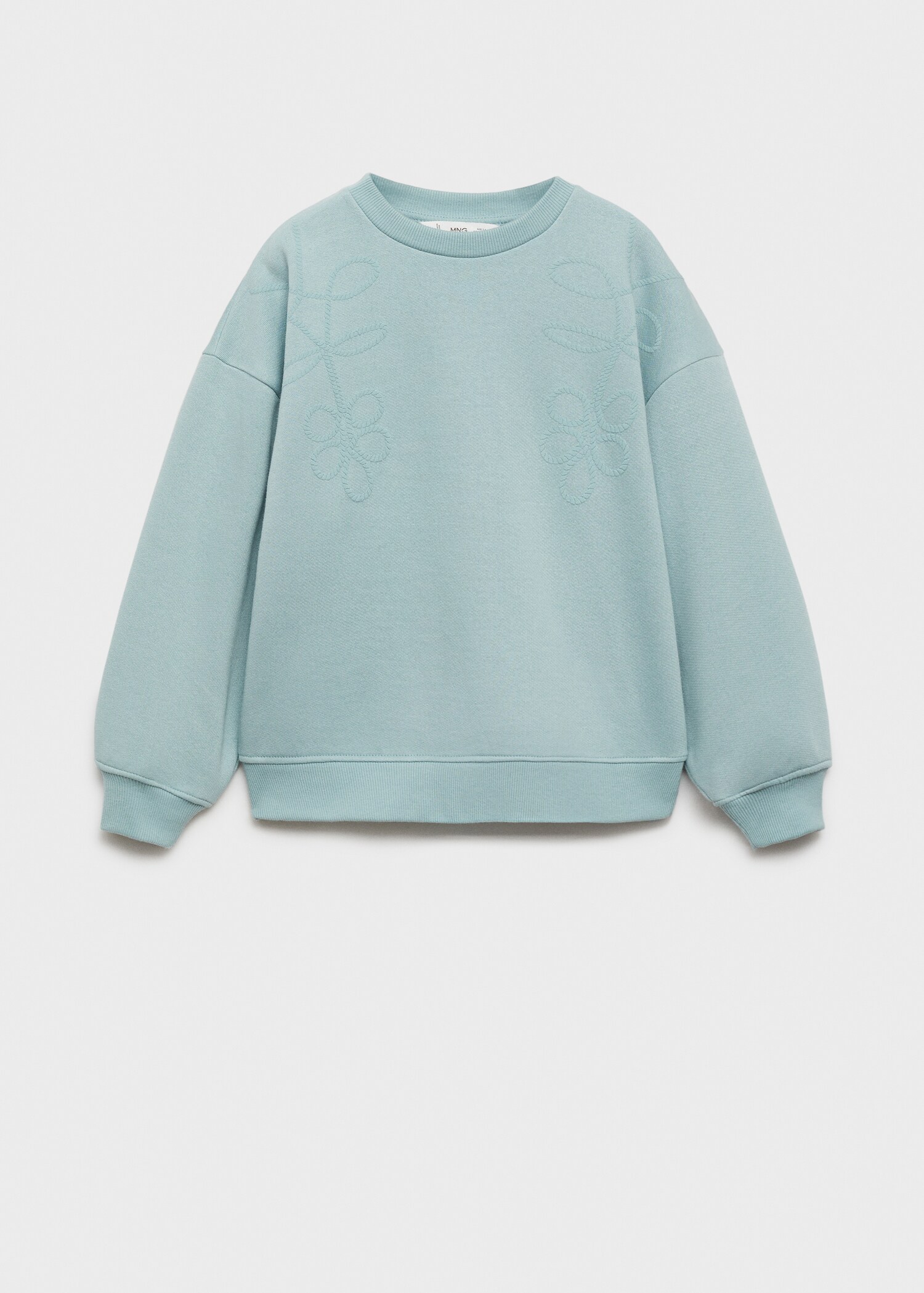 Baumwoll-Sweatshirt mit Stickdetail - Artikel ohne Model