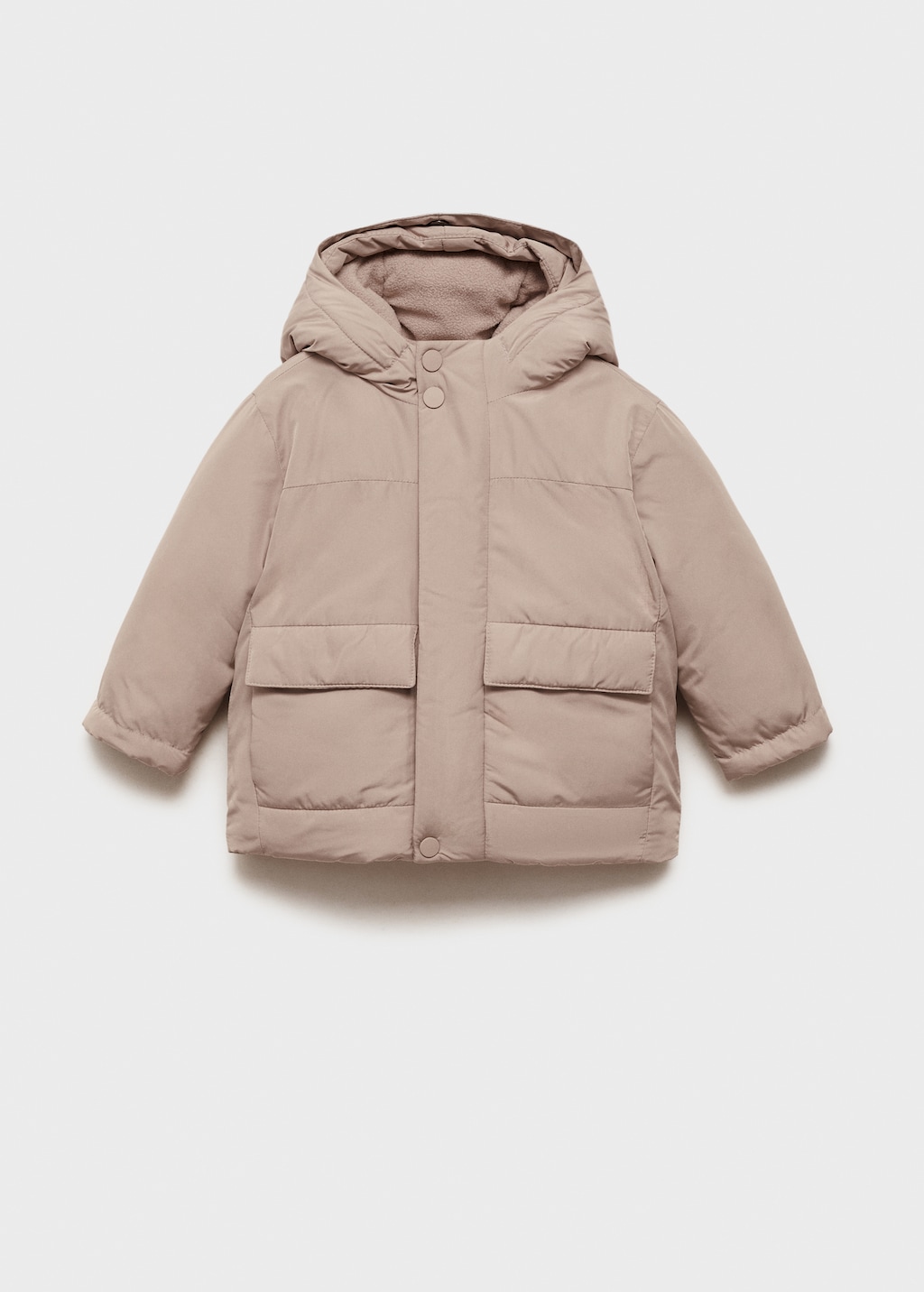 Quilted coat with fur-effect hood - Baby boys | MANGO OUTLET USA