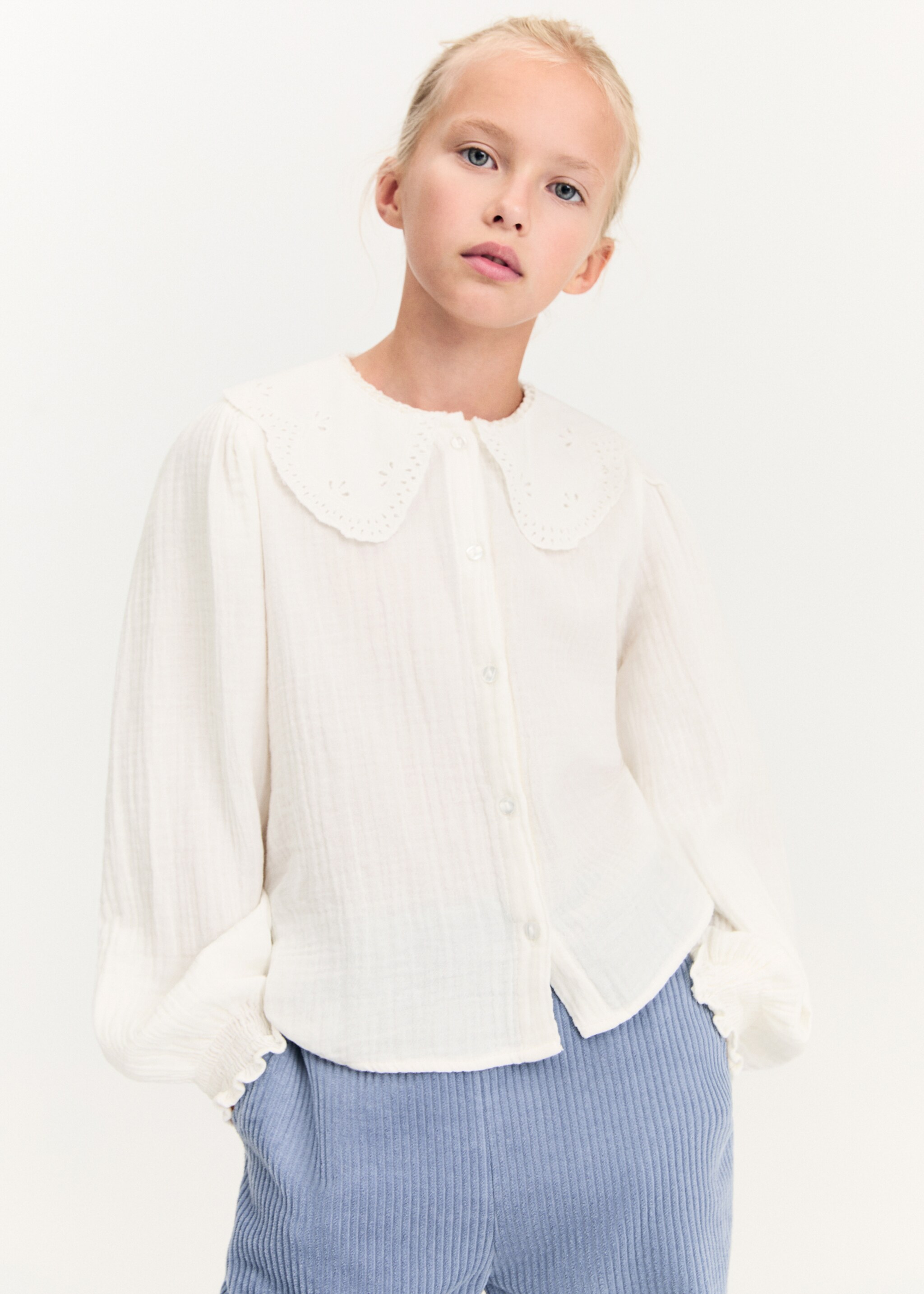 Blouse met geborduurde details - Middenvlak