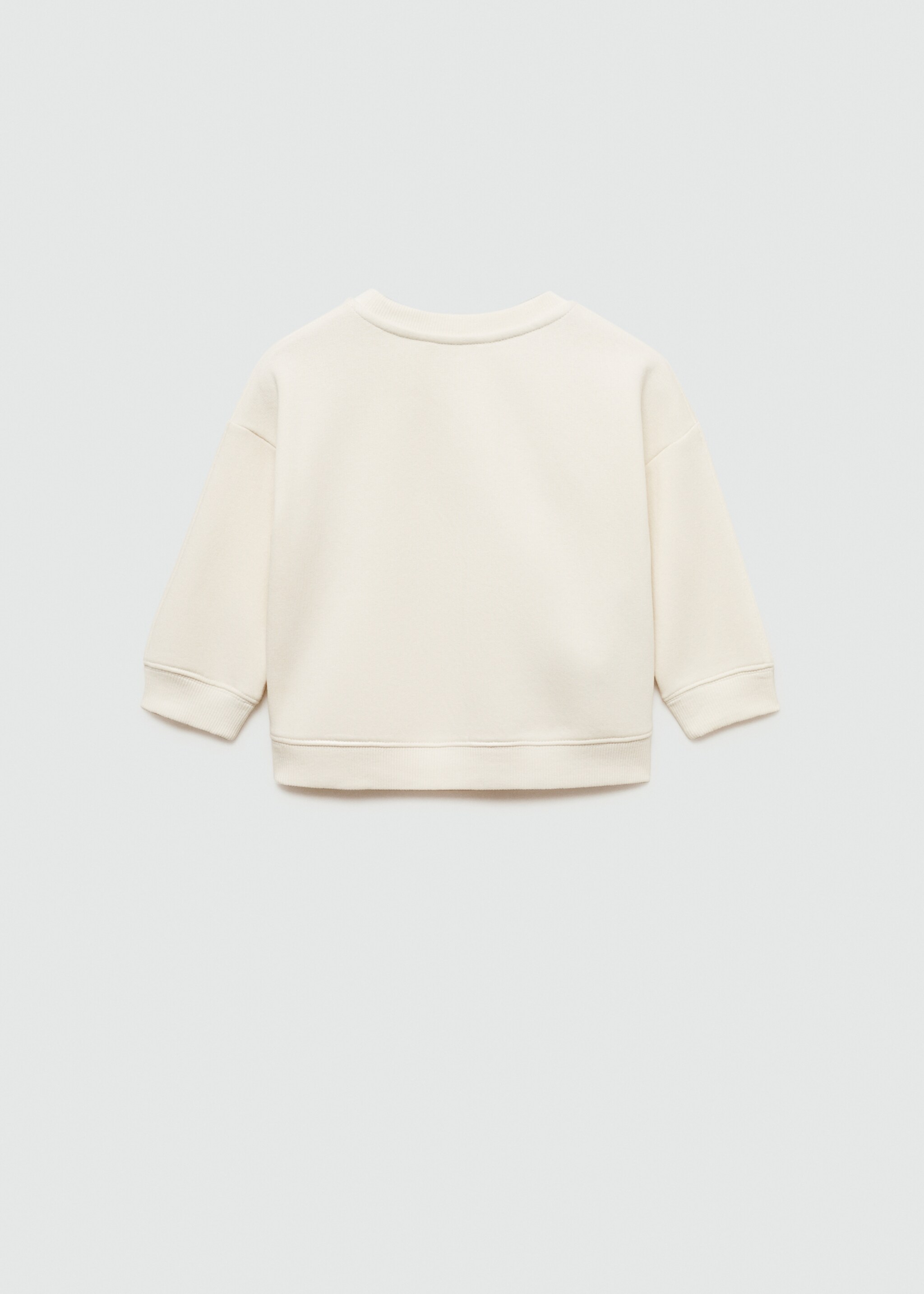 Sweatshirt mit Tiermotiv - Rückseite des Artikels, Cremeweiß. Ref: 77036342-00.